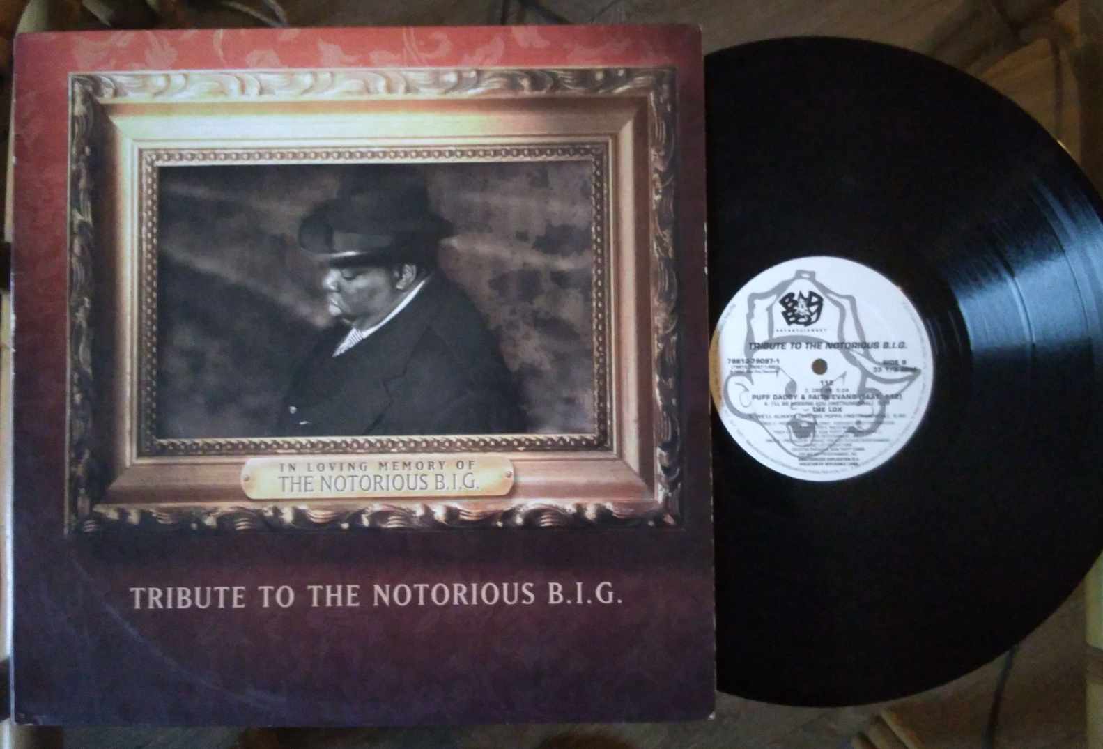Tributo al disco de vinilo The Notorious BIG - Te extrañaré - Con Puff Daddy, The LOX, Faith Evans, 112 - Primera edición 1997