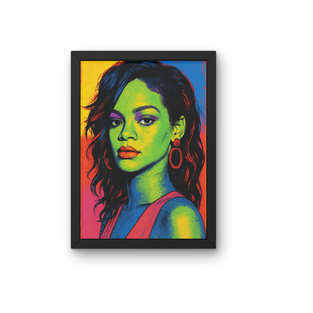 Rihanna Pop Art Digital Print – Warhol Style Pop Art Poster (Instant Download)