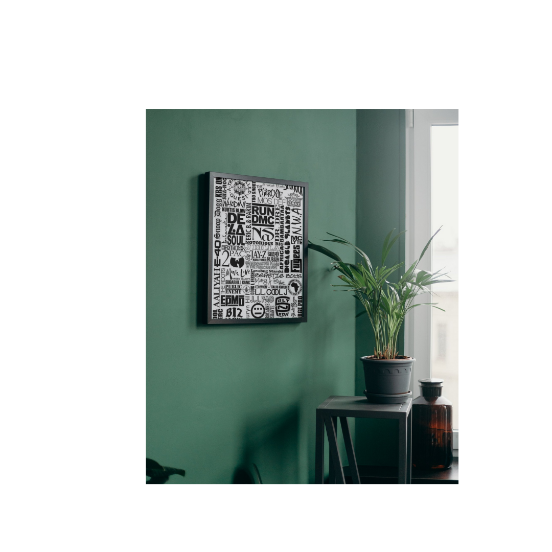 Hip Hop Legends Poster - Top Rappers logos collage - Digital Download - Digital Print