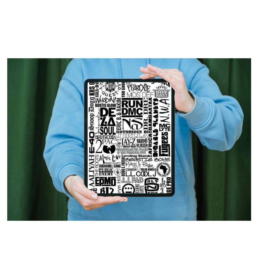 Hip Hop Legends Poster - Top Rappers logos collage - Digital Download - Digital Print