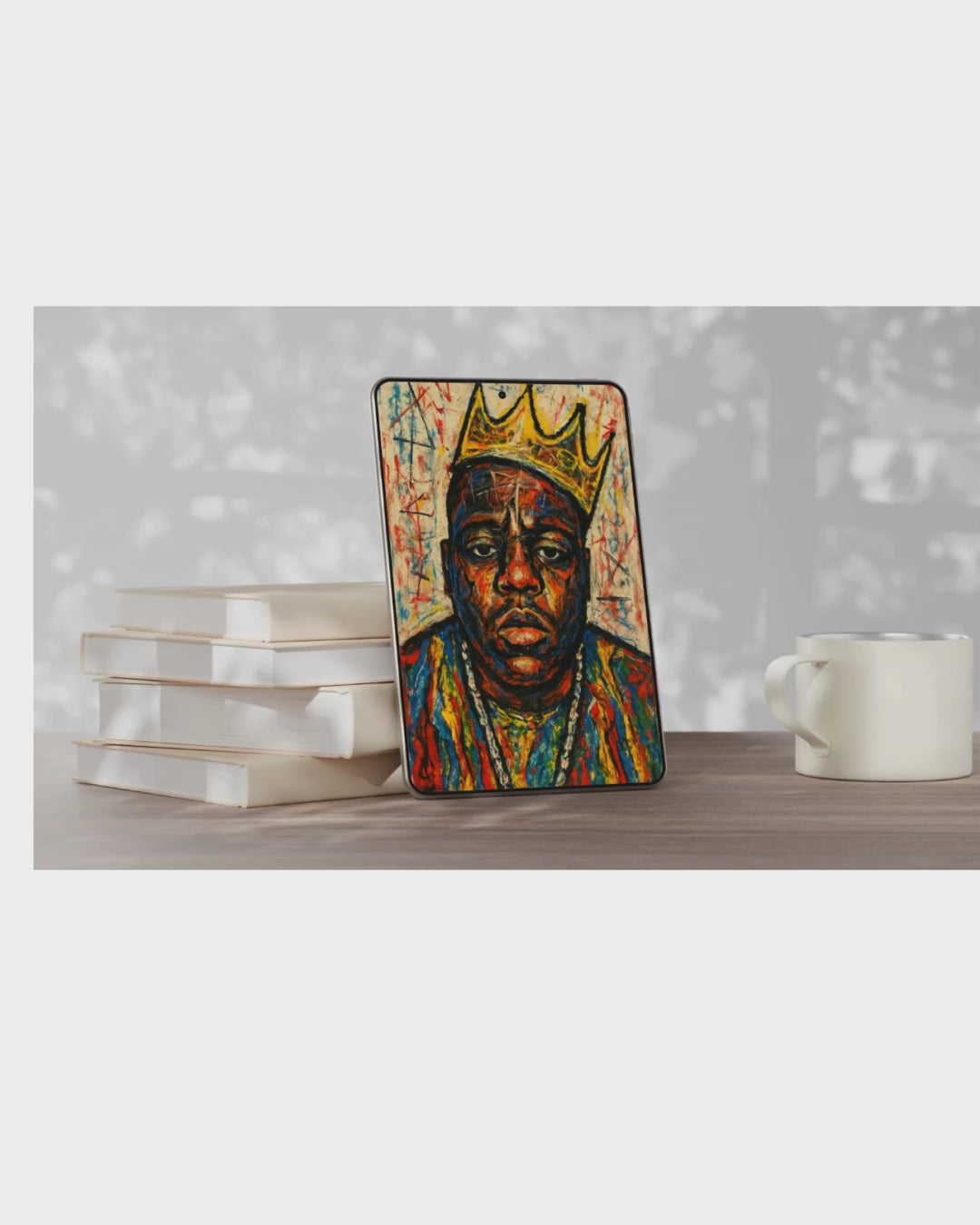 Notorious Big portrait – Basquiat Style Digital Art Print (Instant Download) Biggie Smalls