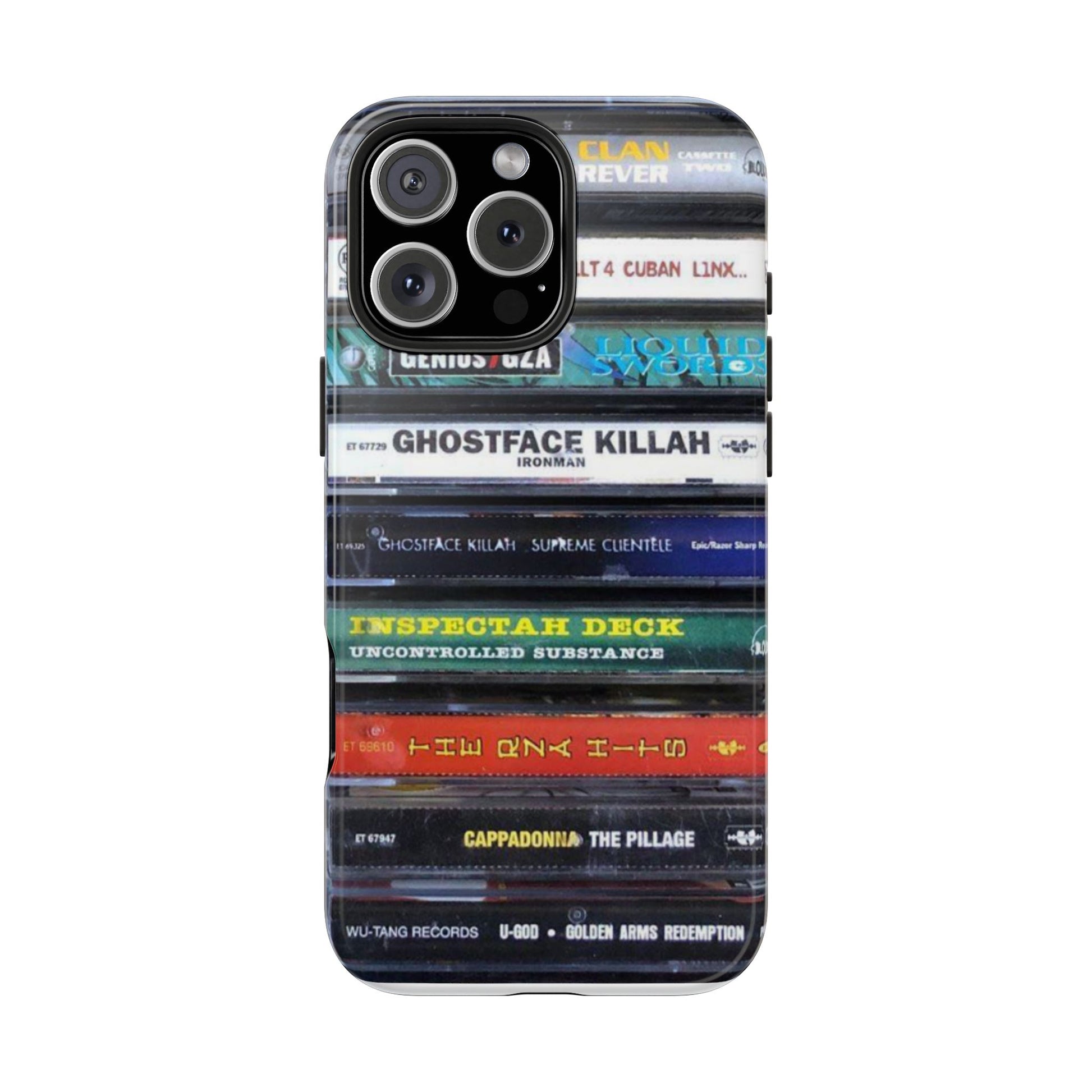 Hip Hop Music Cassette Phone Case | Tough Phone Covers for Music Lovers, Wu solo albums Gifts, Rap Phone Accessories