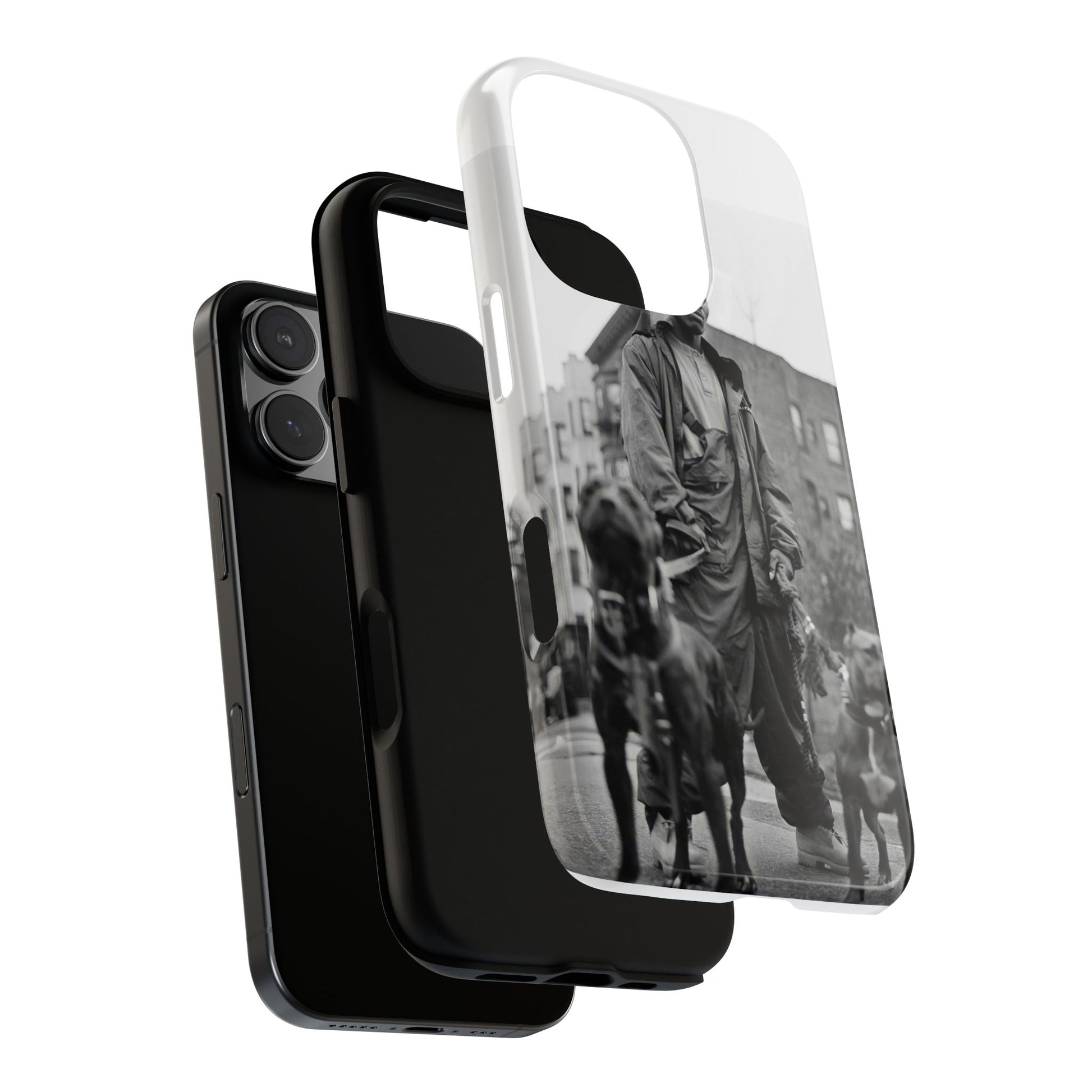 Black & White DMX Tough Phone Case, Urban Style Cover, Pet Lover Gift, Trendy Cell Phone Accessory, Durable Protection