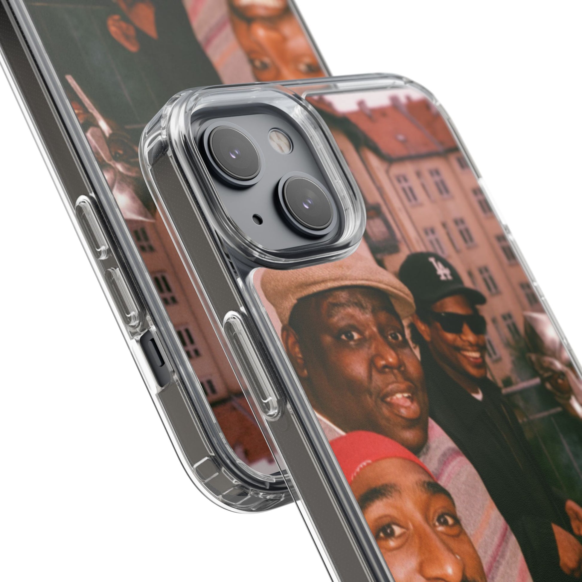 Hip-Hop Legends Clear Case for iPhone, Vintage Rapper Phone Cover, Clear TPU Case, Music Lover Gift, Pop Culture Accessories