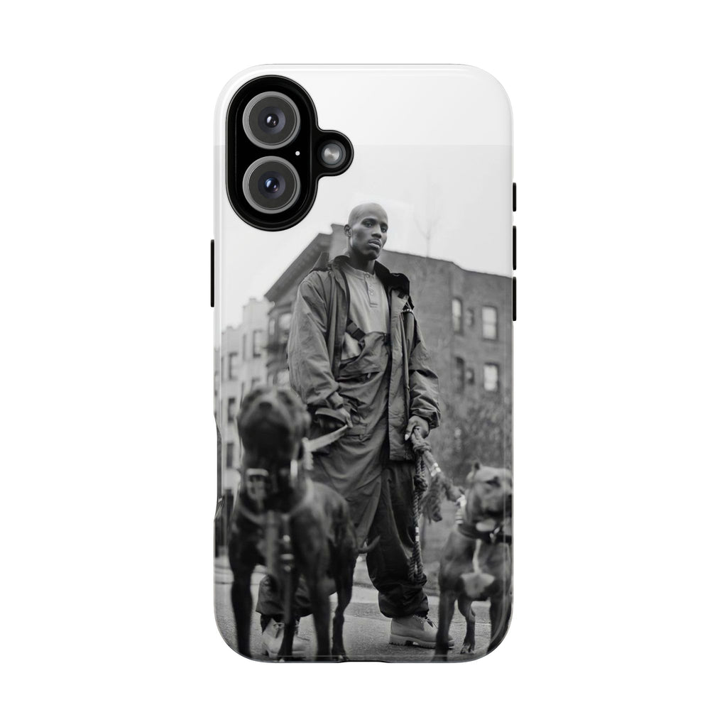 Black & White DMX Tough Phone Case, Urban Style Cover, Pet Lover Gift, Trendy Cell Phone Accessory, Durable Protection