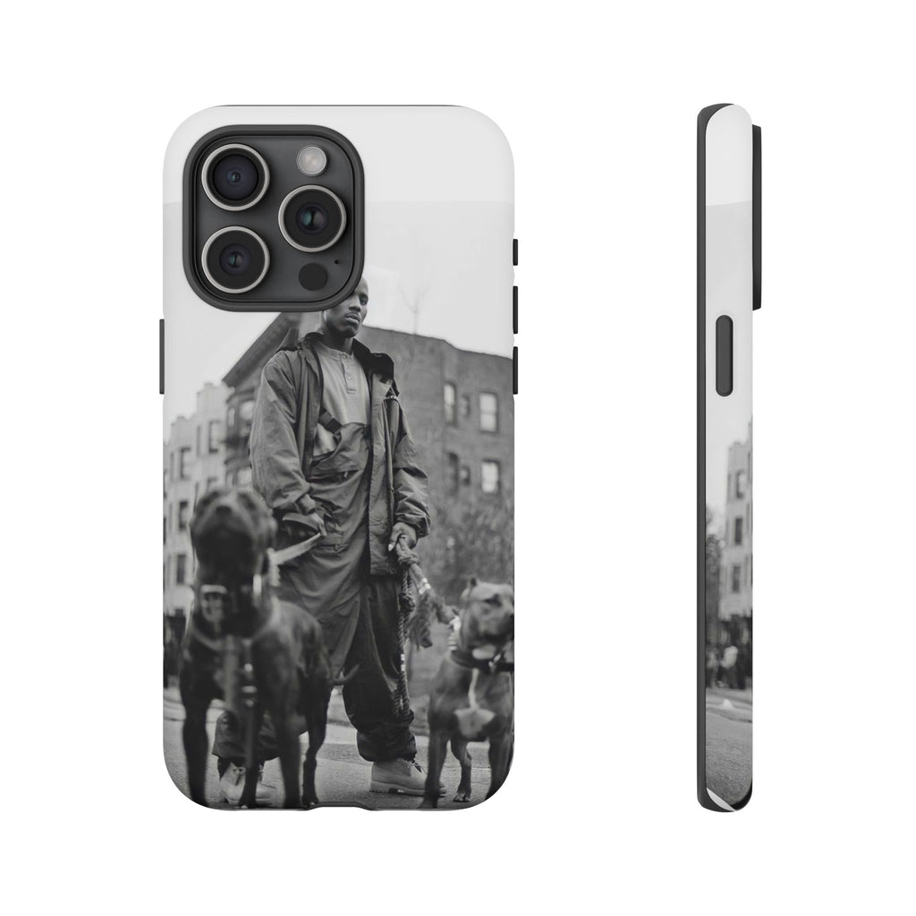 Black & White DMX Tough Phone Case, Urban Style Cover, Pet Lover Gift, Trendy Cell Phone Accessory, Durable Protection