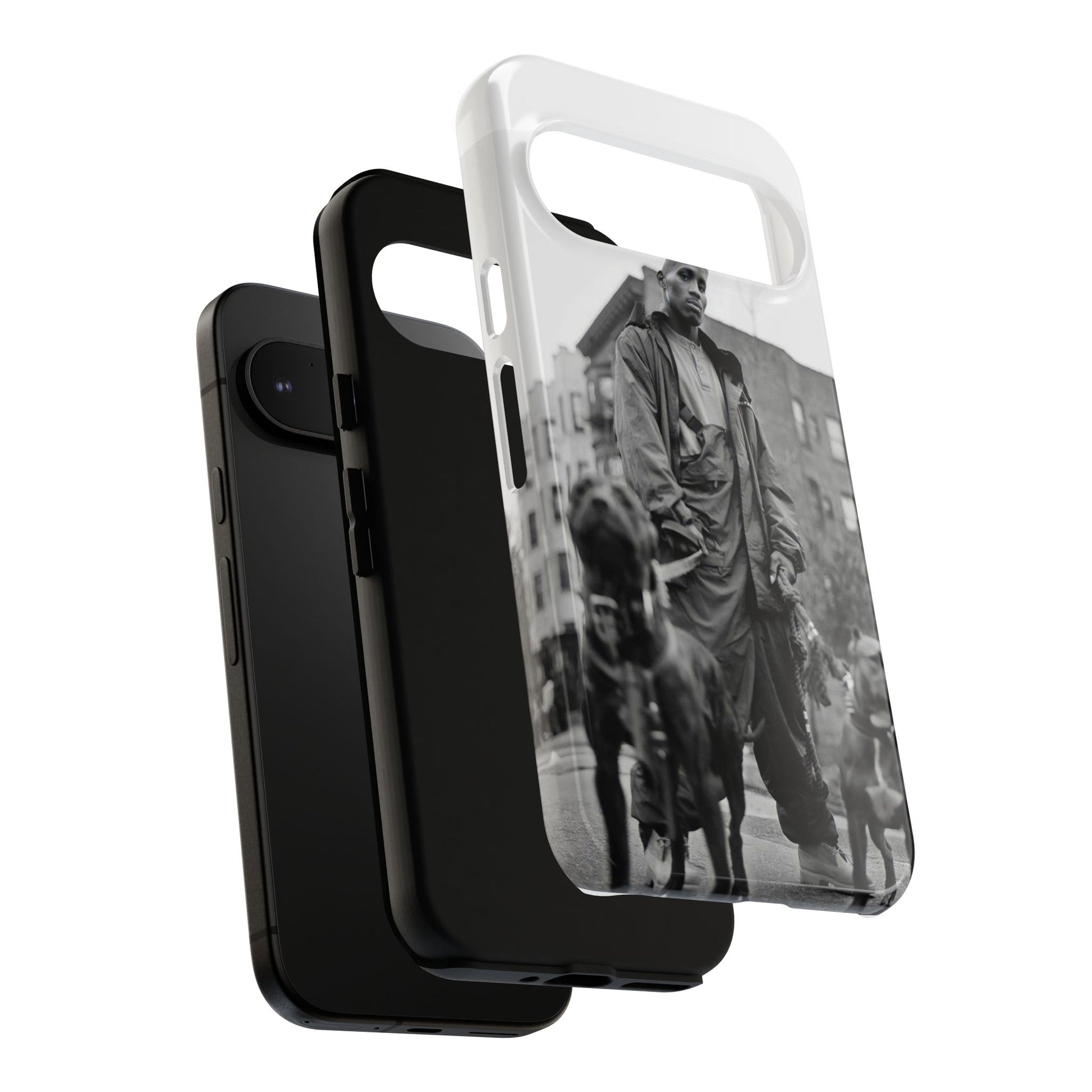 Black & White DMX Tough Phone Case, Urban Style Cover, Pet Lover Gift, Trendy Cell Phone Accessory, Durable Protection