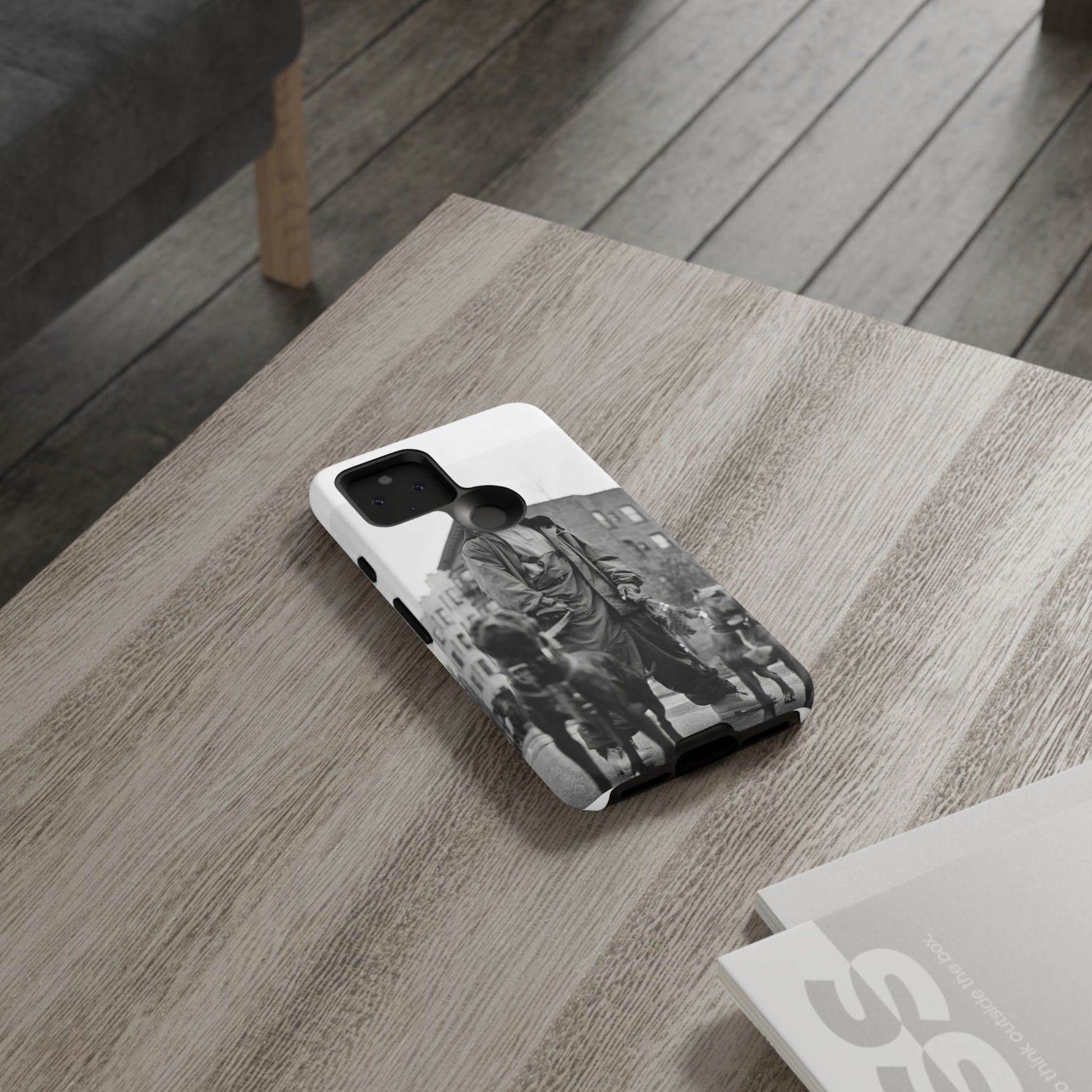 Black & White DMX Tough Phone Case, Urban Style Cover, Pet Lover Gift, Trendy Cell Phone Accessory, Durable Protection