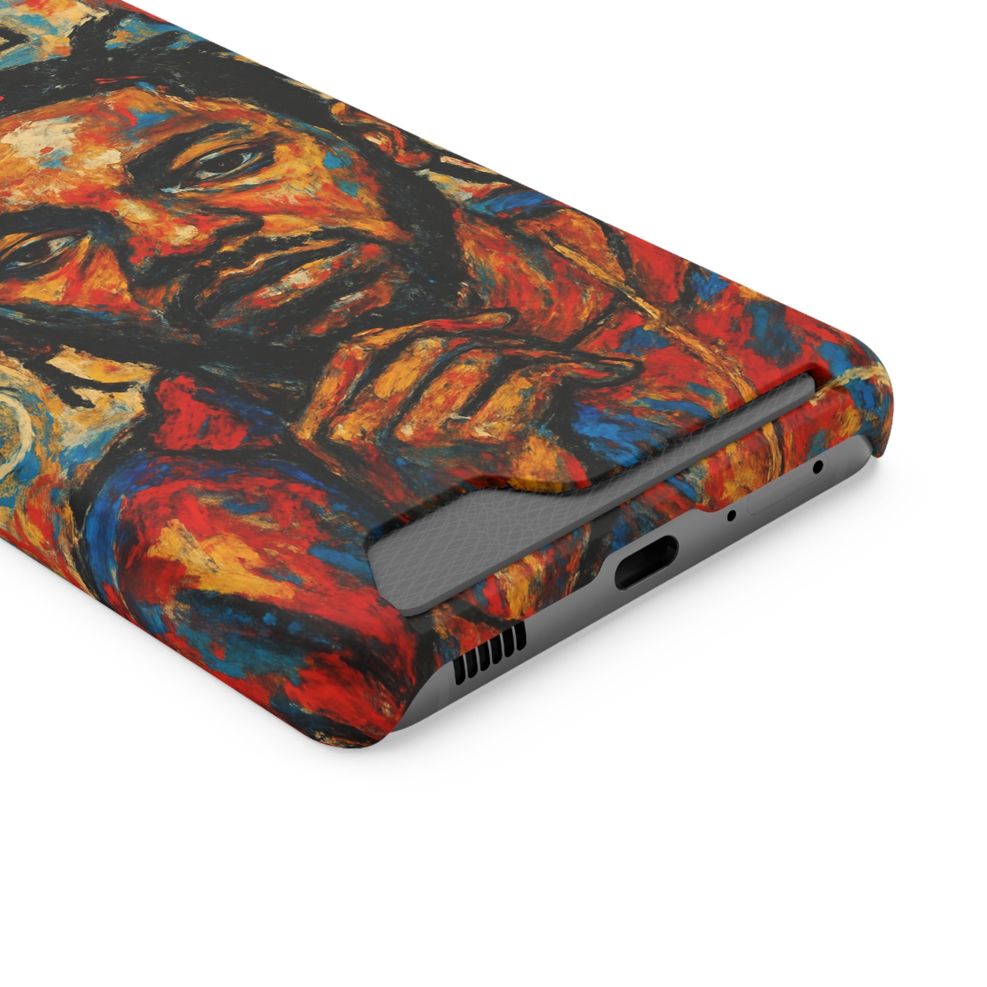 Kendrick Lamar Phone Case, Artistic Basquiat Style Card Holder Cover, Gift for Hip-Hop Fans, K Dot Unique Phone Accessory, Music Lover Essential