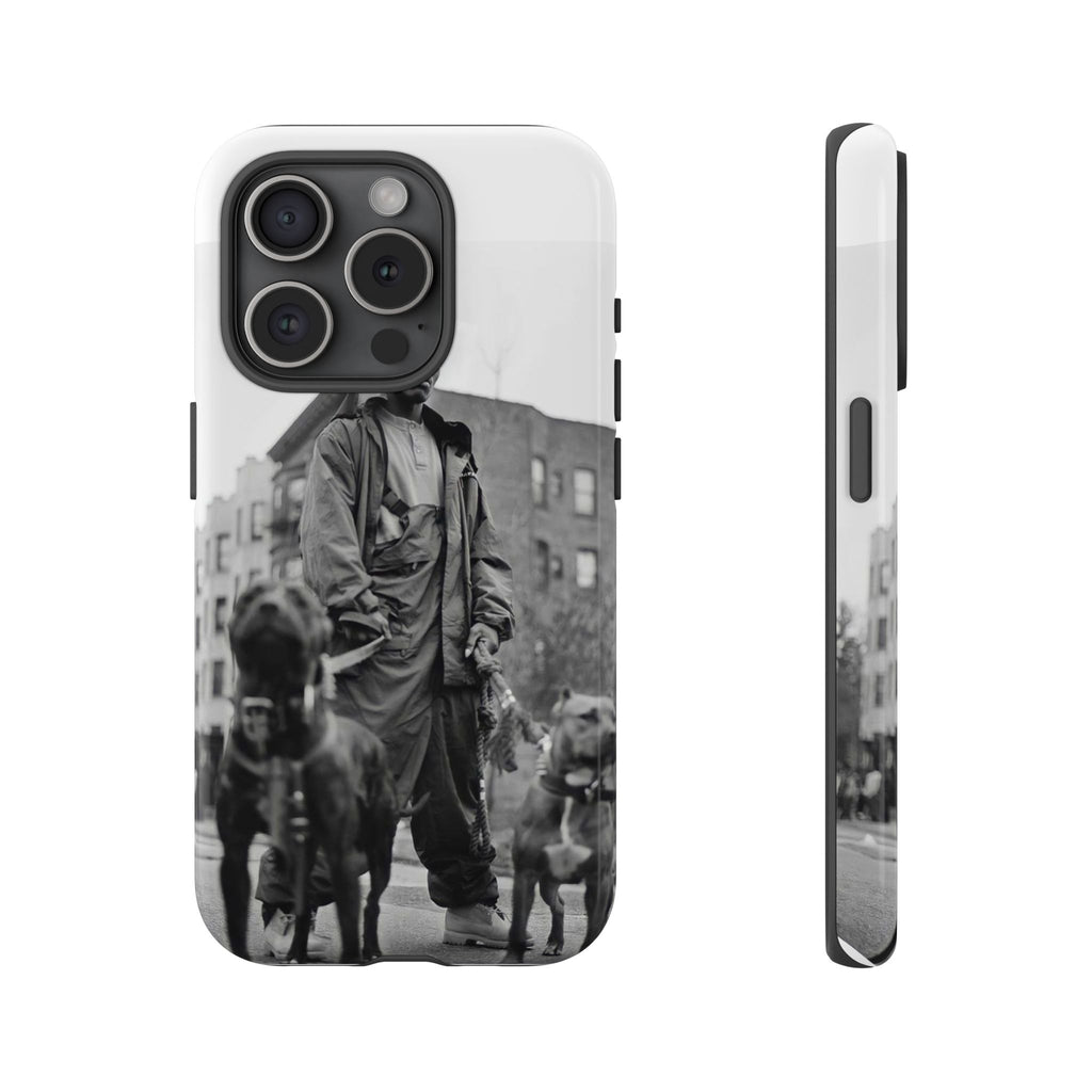 Black & White DMX Tough Phone Case, Urban Style Cover, Pet Lover Gift, Trendy Cell Phone Accessory, Durable Protection