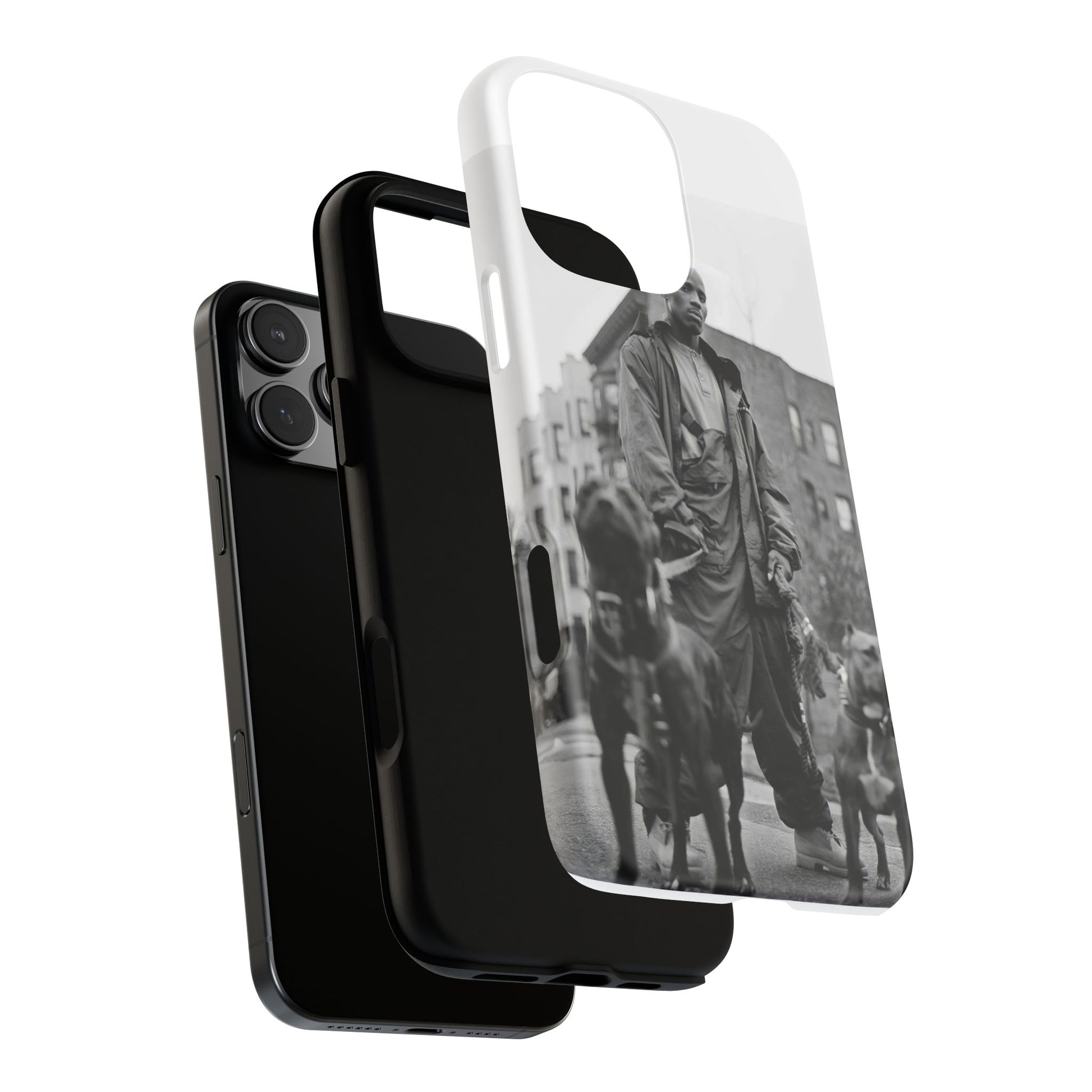 Black & White DMX Tough Phone Case, Urban Style Cover, Pet Lover Gift, Trendy Cell Phone Accessory, Durable Protection