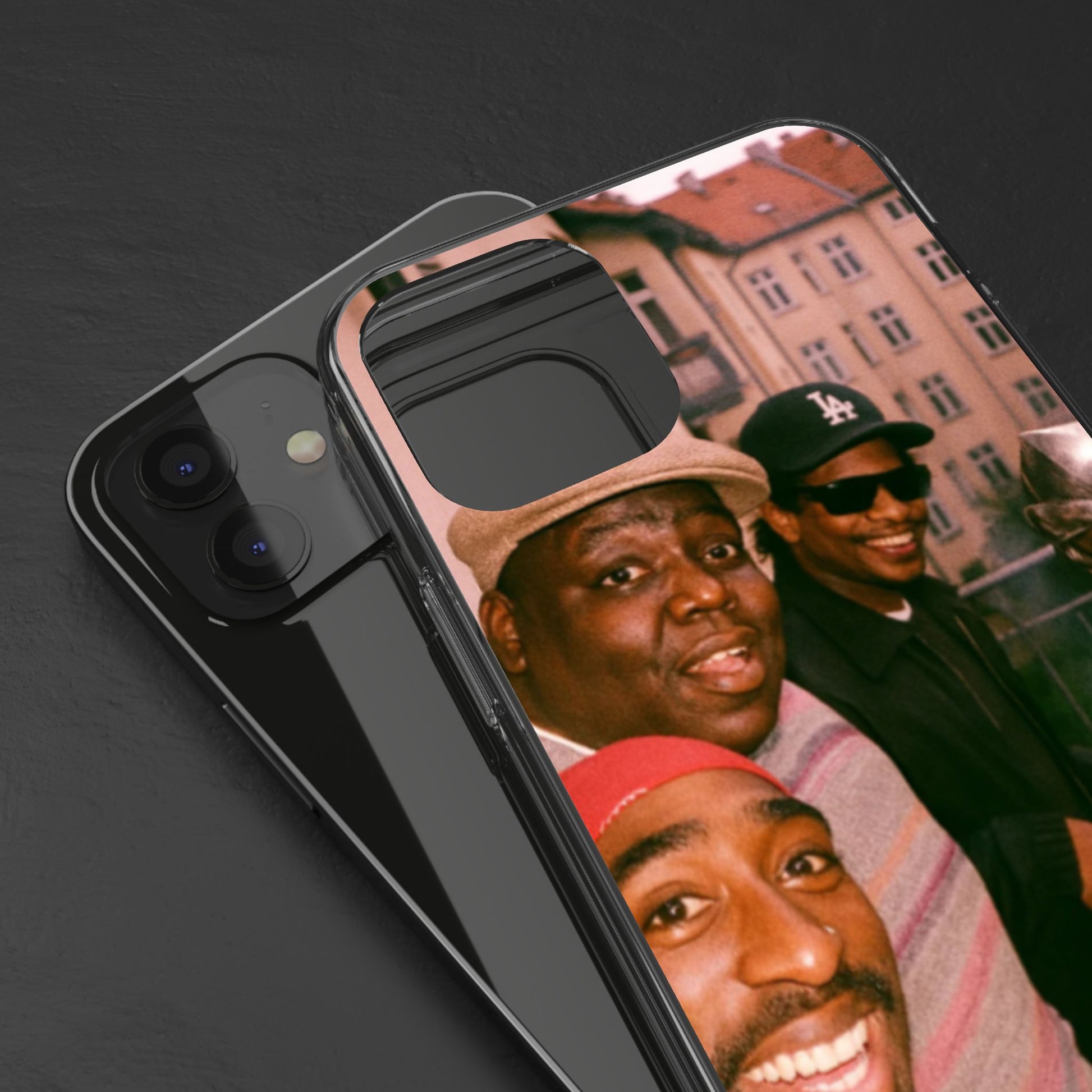 Hip-Hop Legends Clear Case for iPhone, Vintage Rapper Phone Cover, Clear TPU Case, Music Lover Gift, Pop Culture Accessories