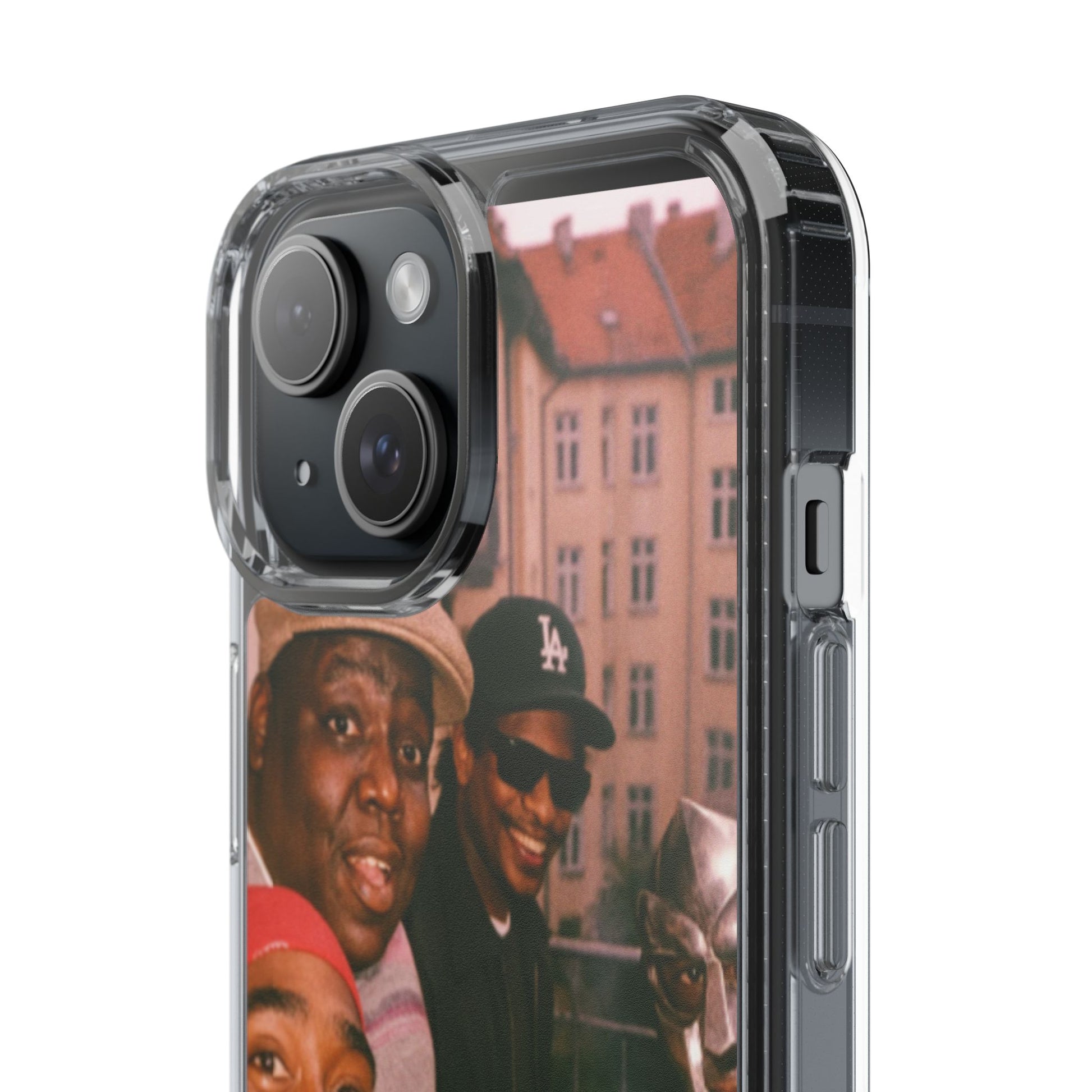 Hip-Hop Legends Clear Case for iPhone, Vintage Rapper Phone Cover, Clear TPU Case, Music Lover Gift, Pop Culture Accessories
