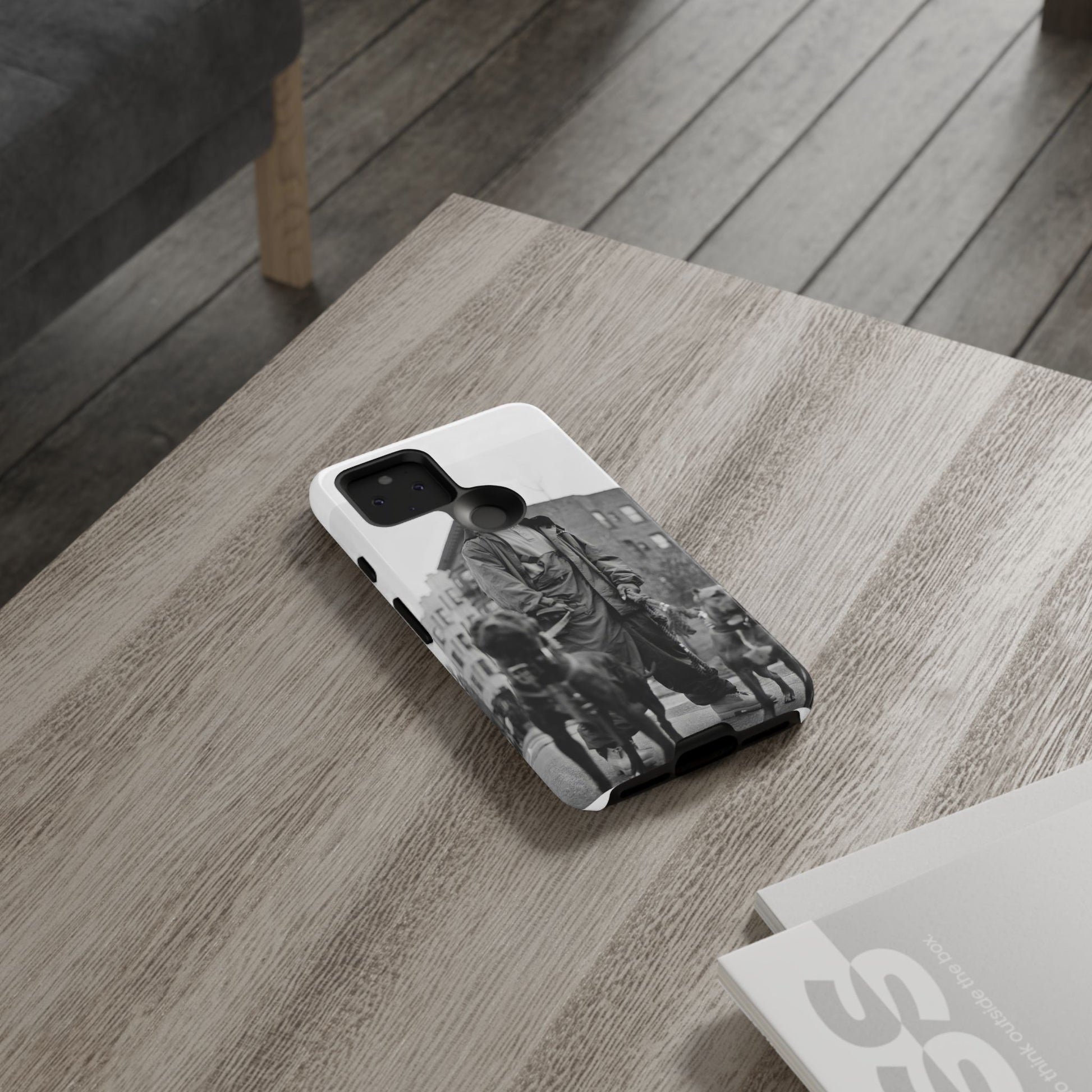 Black & White DMX Tough Phone Case, Urban Style Cover, Pet Lover Gift, Trendy Cell Phone Accessory, Durable Protection
