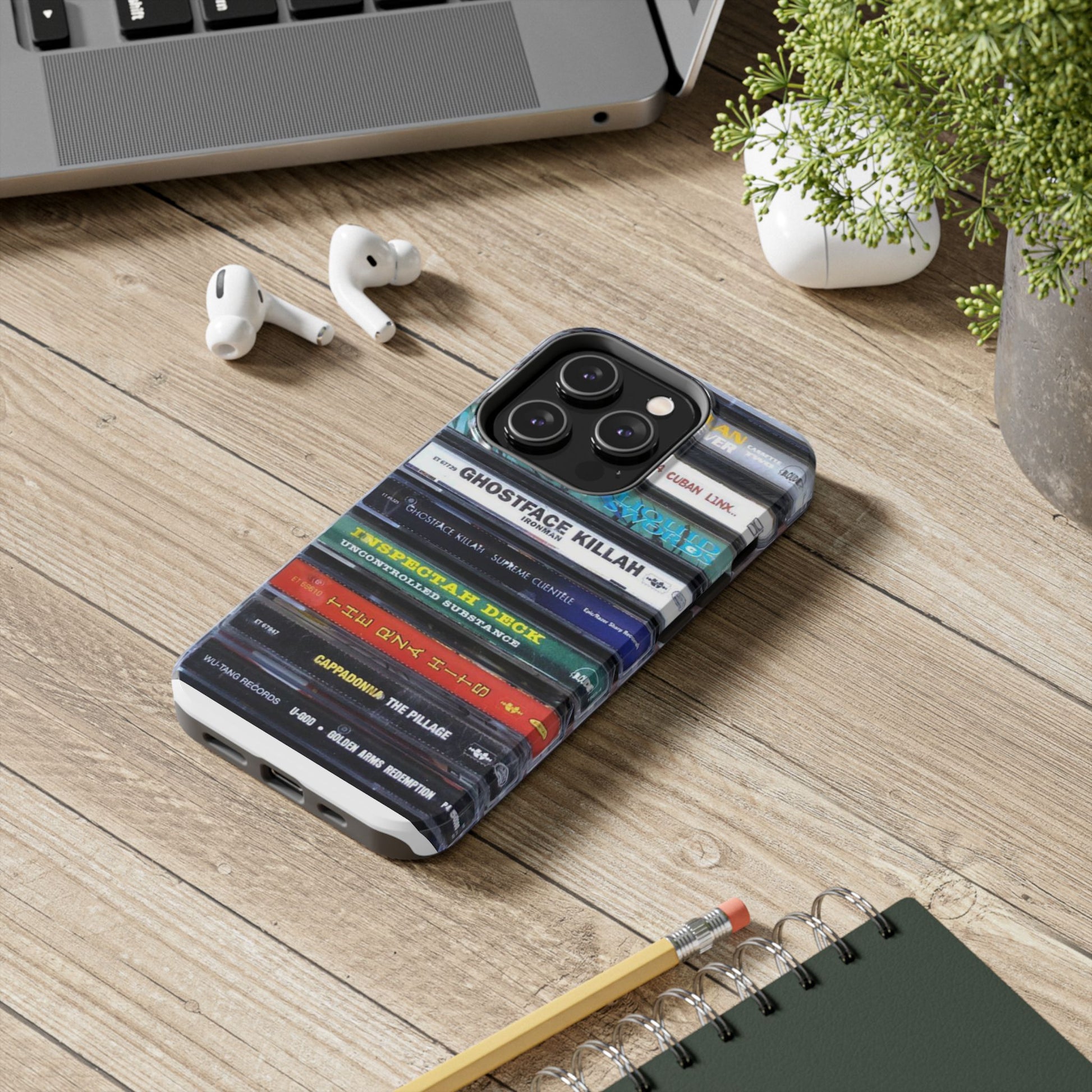 Hip Hop Music Cassette Phone Case | Tough Phone Covers for Music Lovers, Wu solo albums Gifts, Rap Phone Accessories