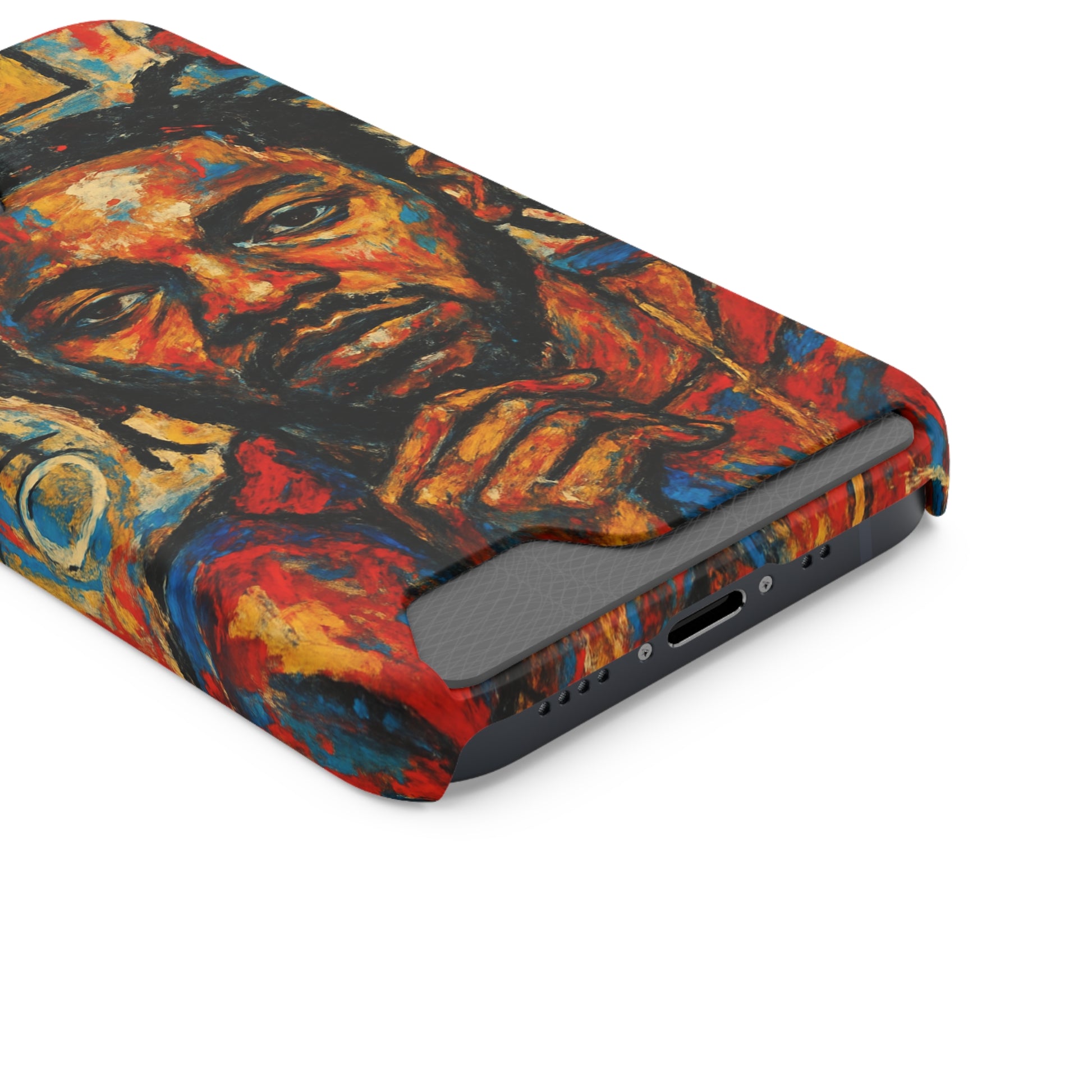 Kendrick Lamar Phone Case, Artistic Basquiat Style Card Holder Cover, Gift for Hip-Hop Fans, K Dot Unique Phone Accessory, Music Lover Essential