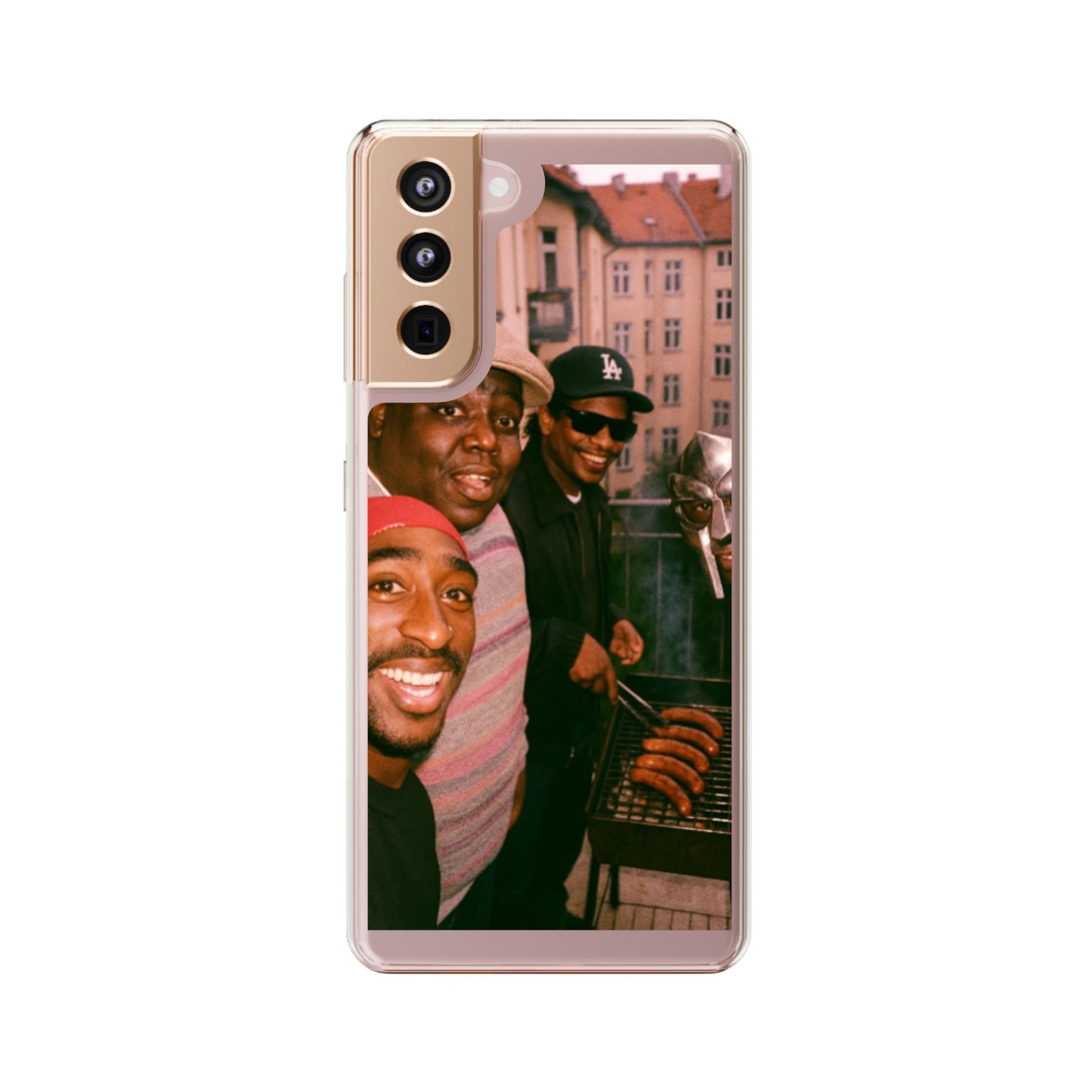 Hip-Hop Legends Clear Case for iPhone, Vintage Rapper Phone Cover, Clear TPU Case, Music Lover Gift, Pop Culture Accessories