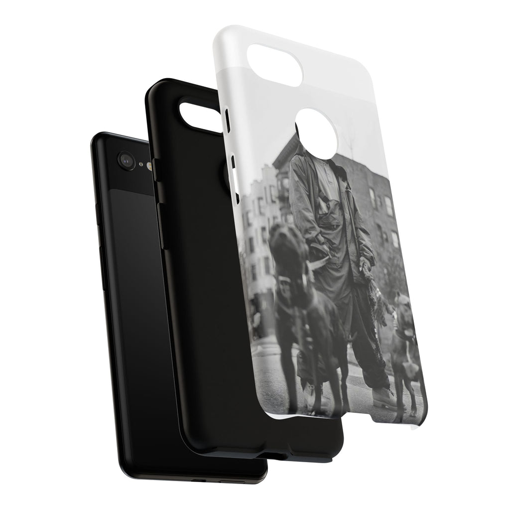 Black & White DMX Tough Phone Case, Urban Style Cover, Pet Lover Gift, Trendy Cell Phone Accessory, Durable Protection