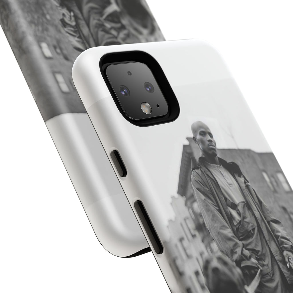Black & White DMX Tough Phone Case, Urban Style Cover, Pet Lover Gift, Trendy Cell Phone Accessory, Durable Protection