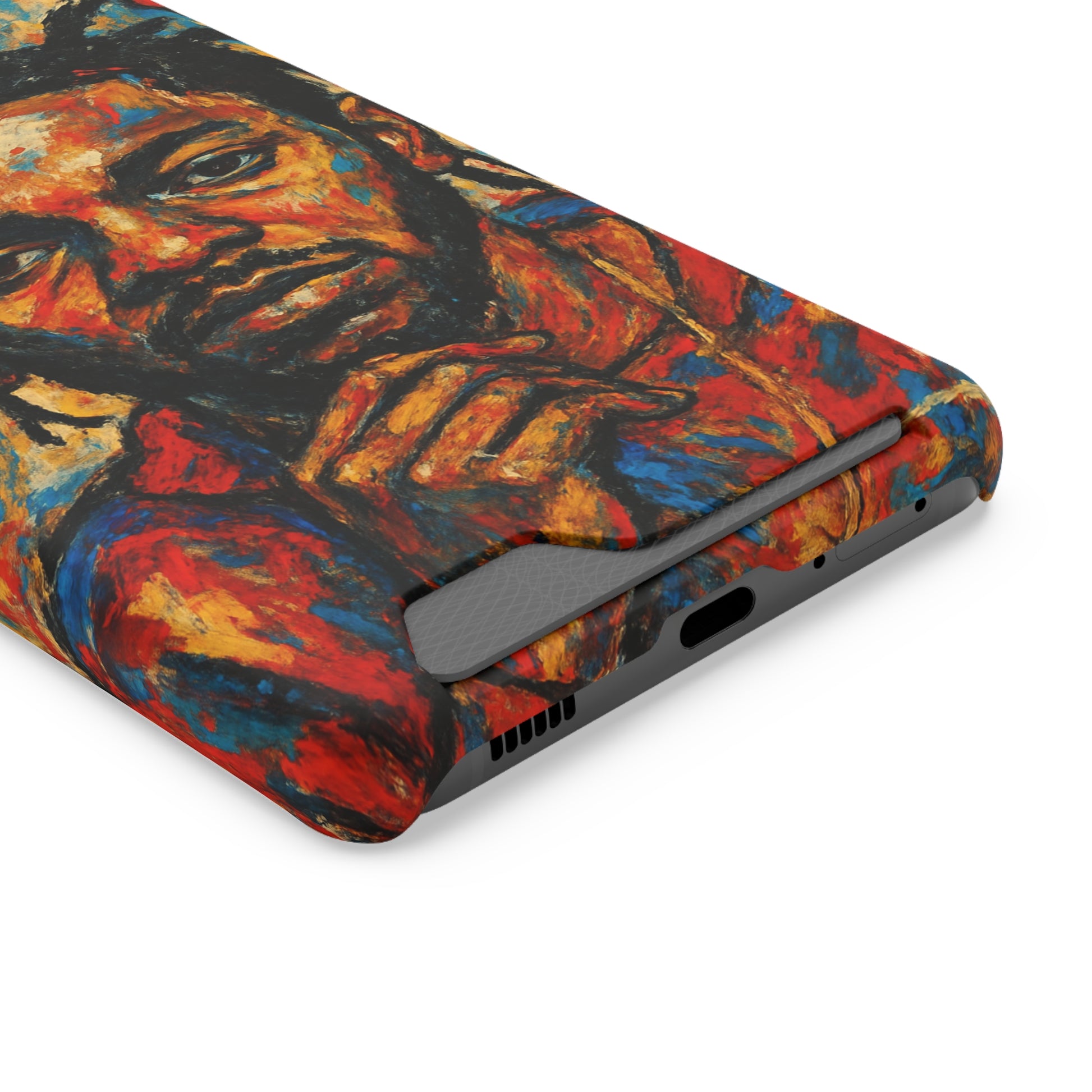 Kendrick Lamar Phone Case, Artistic Basquiat Style Card Holder Cover, Gift for Hip-Hop Fans, K Dot Unique Phone Accessory, Music Lover Essential