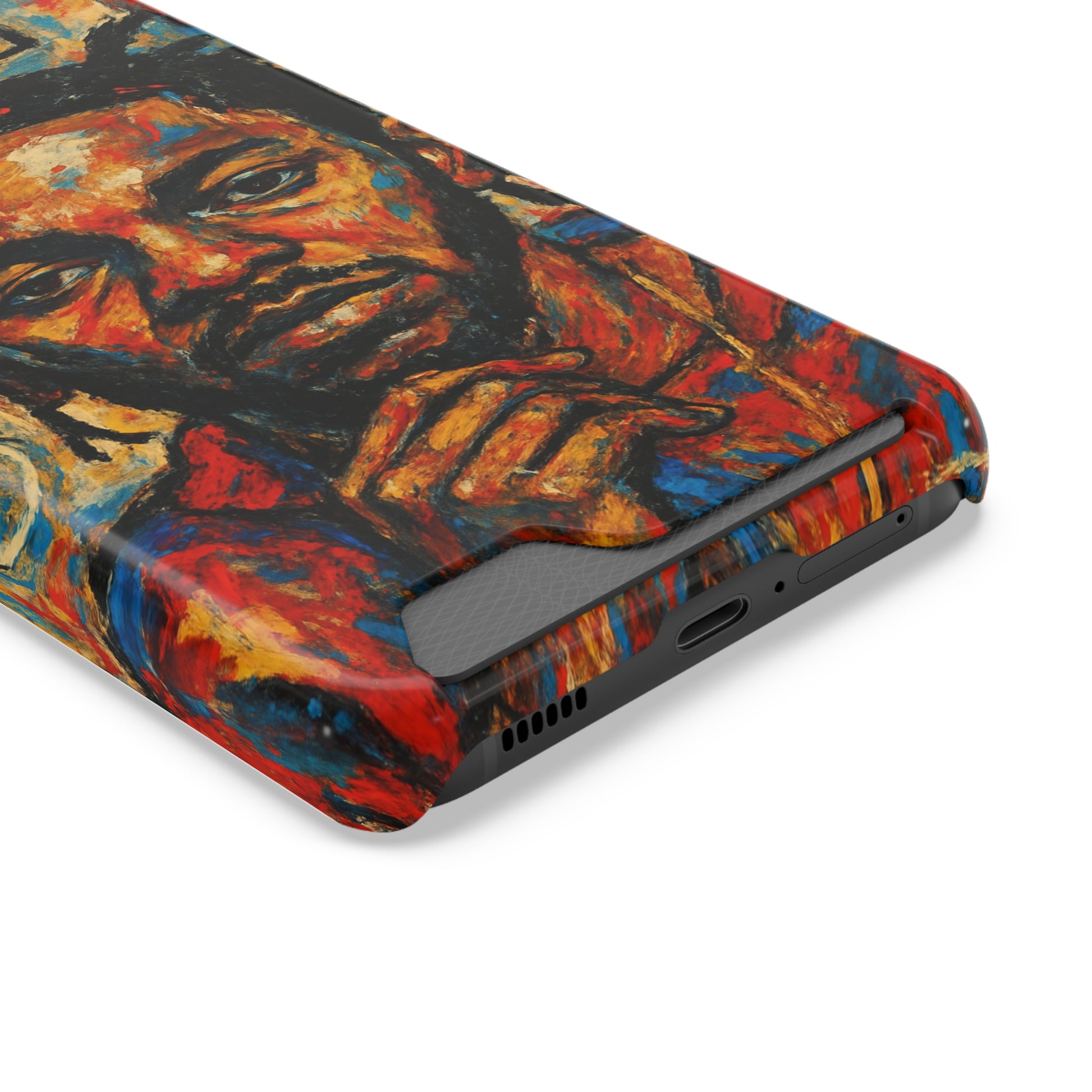 Kendrick Lamar Phone Case, Artistic Basquiat Style Card Holder Cover, Gift for Hip-Hop Fans, K Dot Unique Phone Accessory, Music Lover Essential