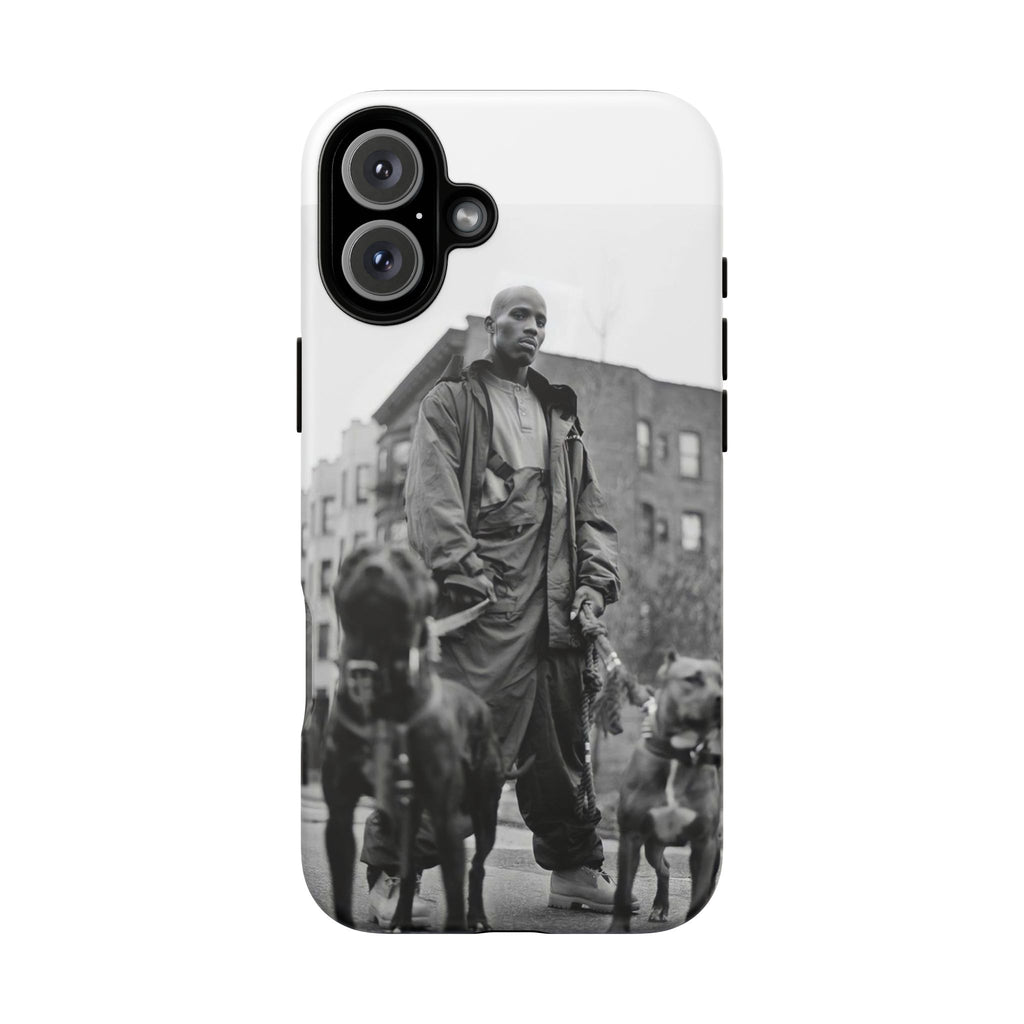 Black & White DMX Tough Phone Case, Urban Style Cover, Pet Lover Gift, Trendy Cell Phone Accessory, Durable Protection