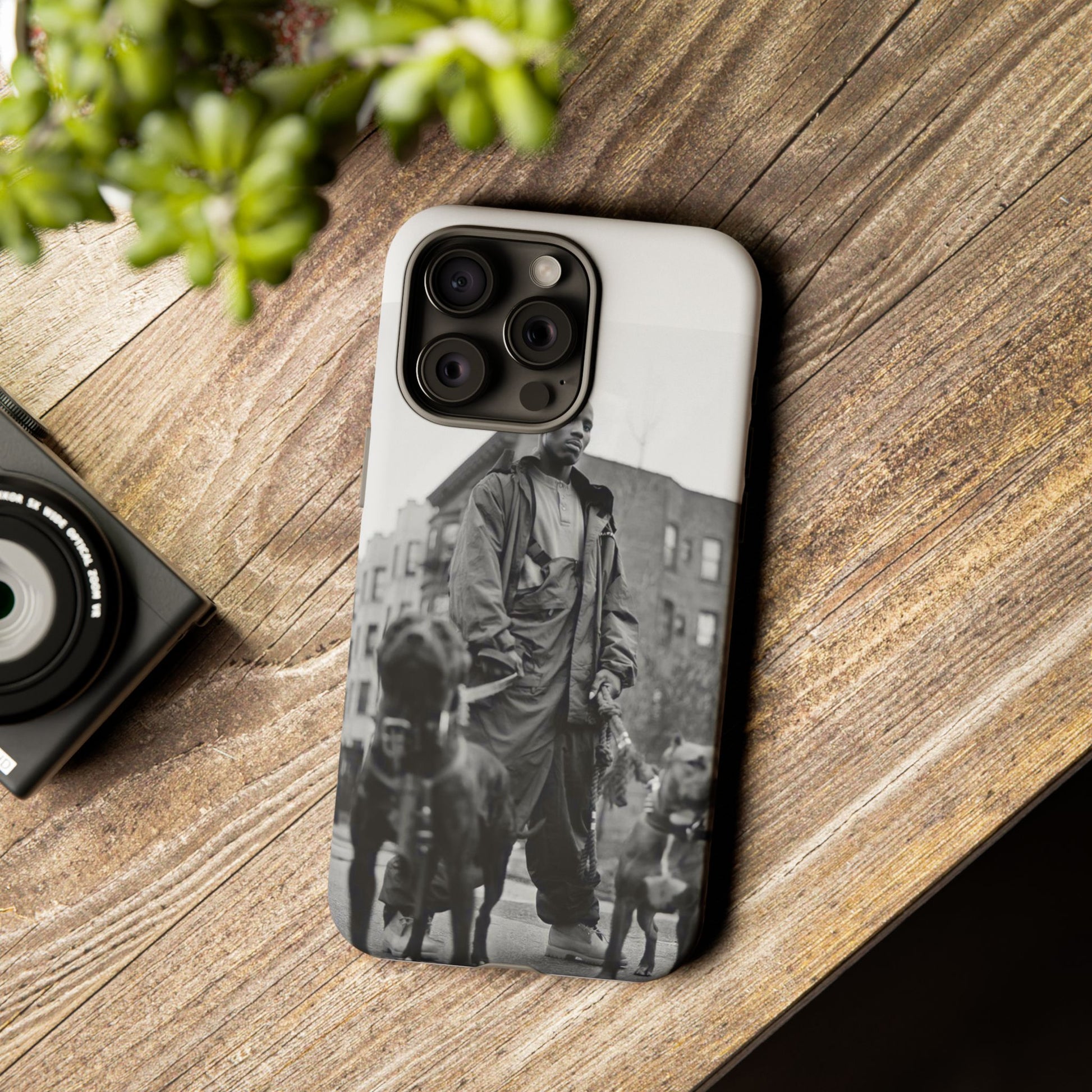 Black & White DMX Tough Phone Case, Urban Style Cover, Pet Lover Gift, Trendy Cell Phone Accessory, Durable Protection