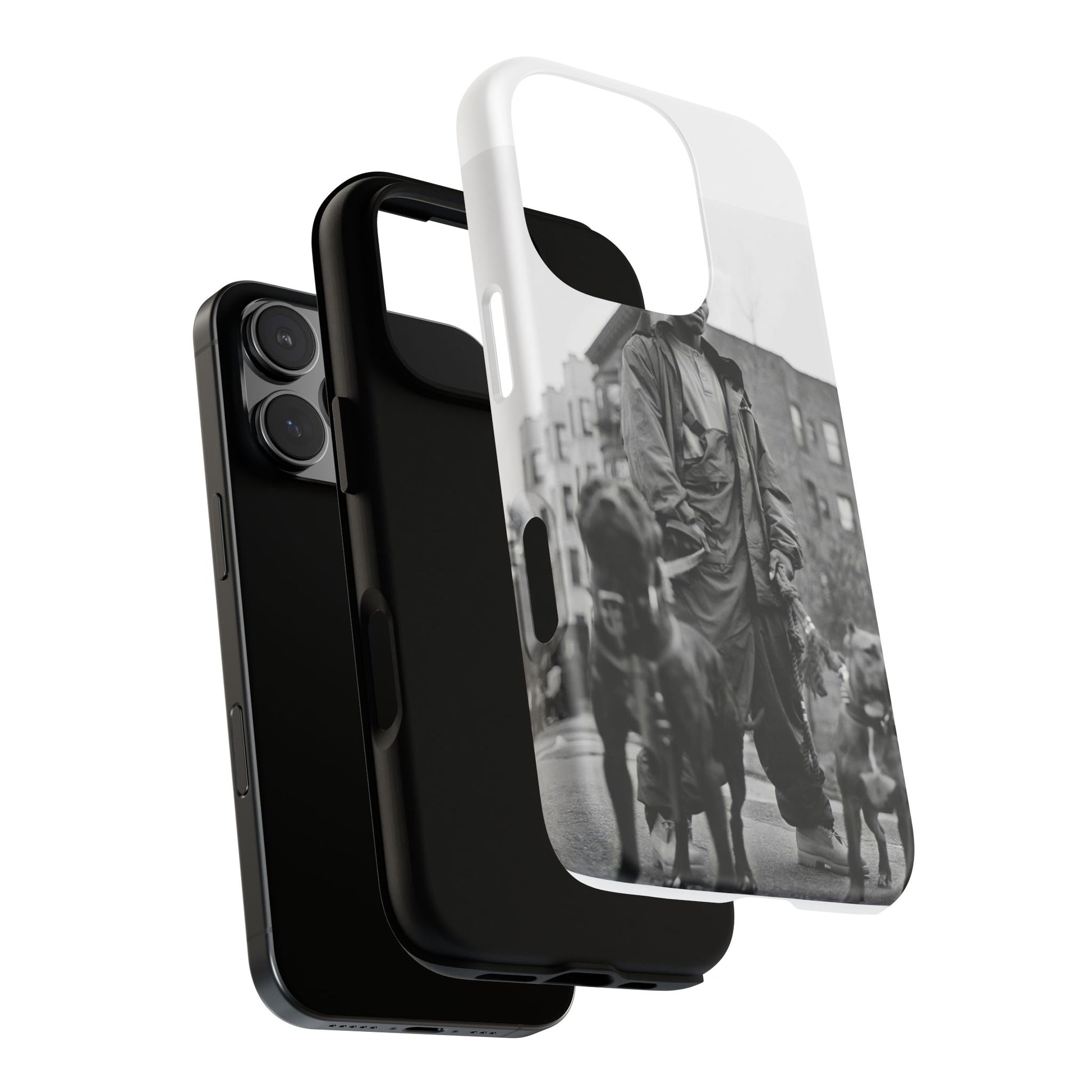 Black & White DMX Tough Phone Case, Urban Style Cover, Pet Lover Gift, Trendy Cell Phone Accessory, Durable Protection