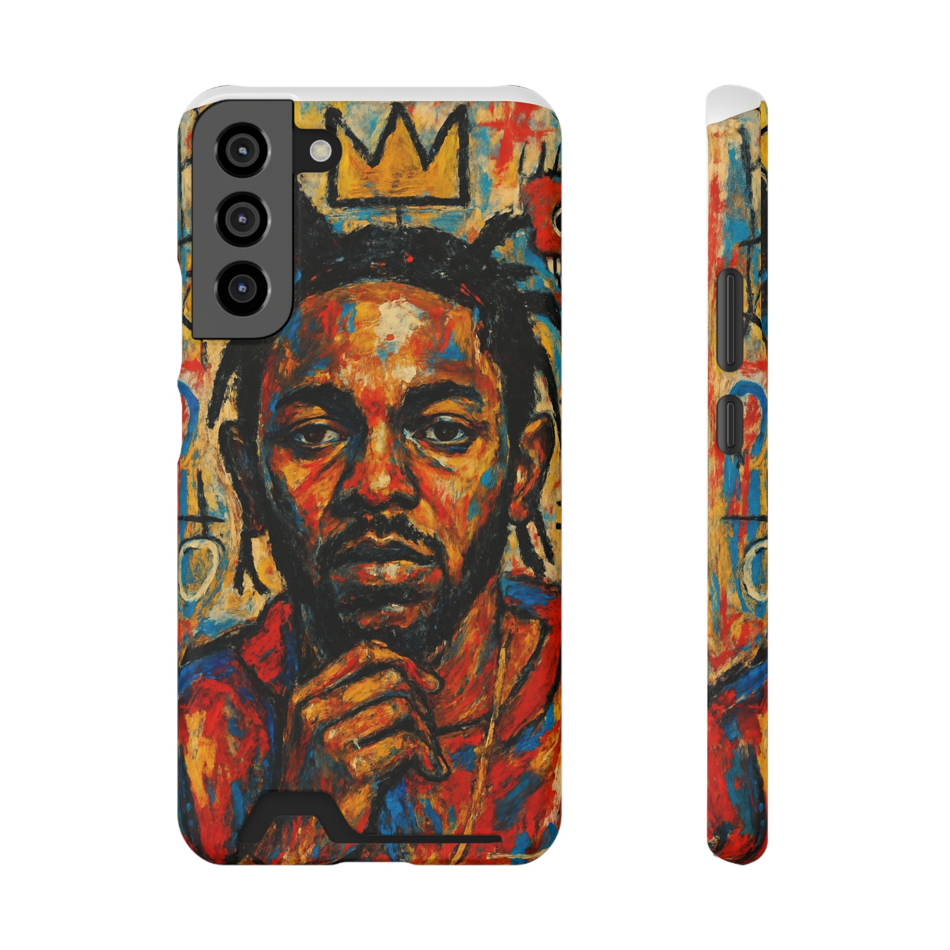 Kendrick Lamar Phone Case, Artistic Basquiat Style Card Holder Cover, Gift for Hip-Hop Fans, K Dot Unique Phone Accessory, Music Lover Essential