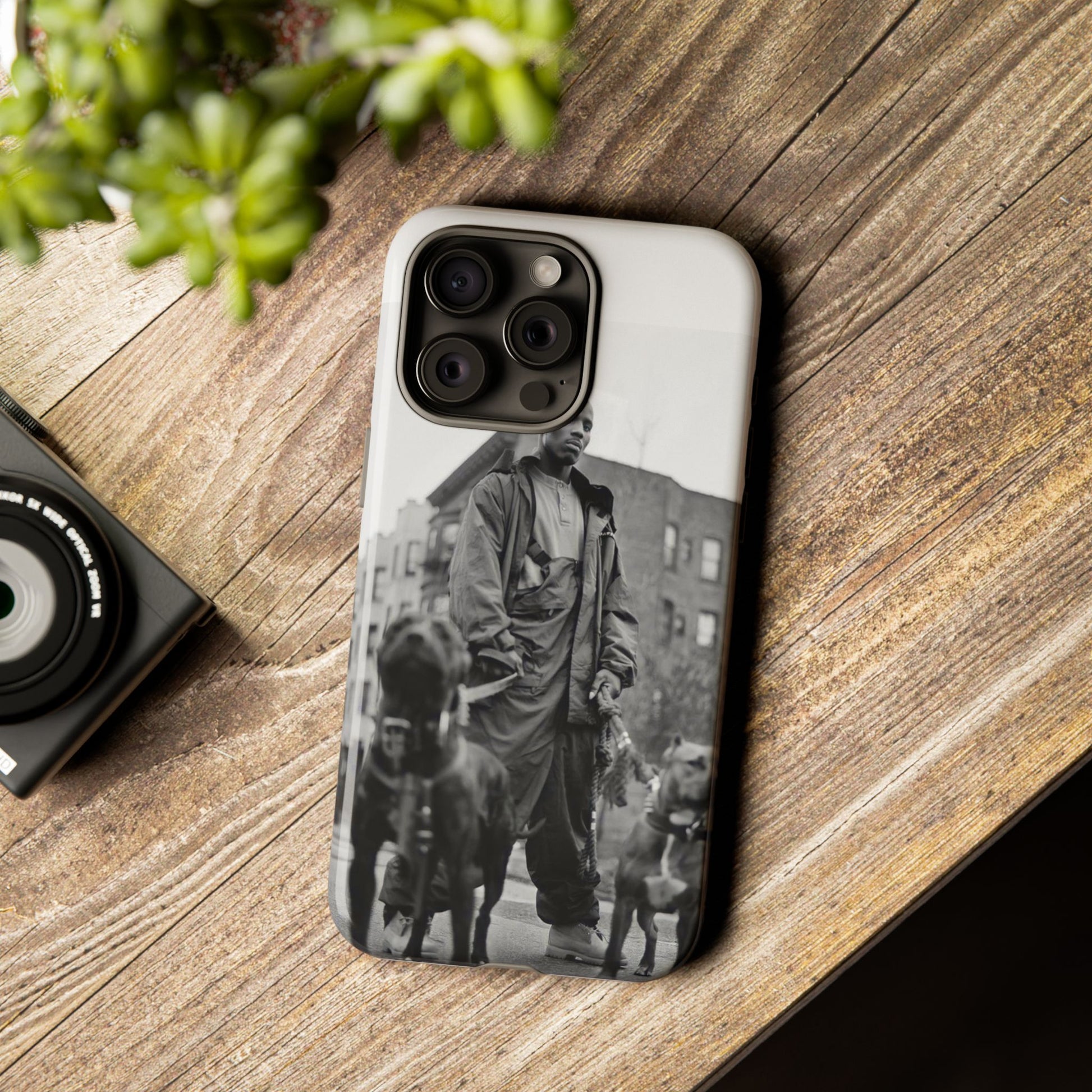Black & White DMX Tough Phone Case, Urban Style Cover, Pet Lover Gift, Trendy Cell Phone Accessory, Durable Protection