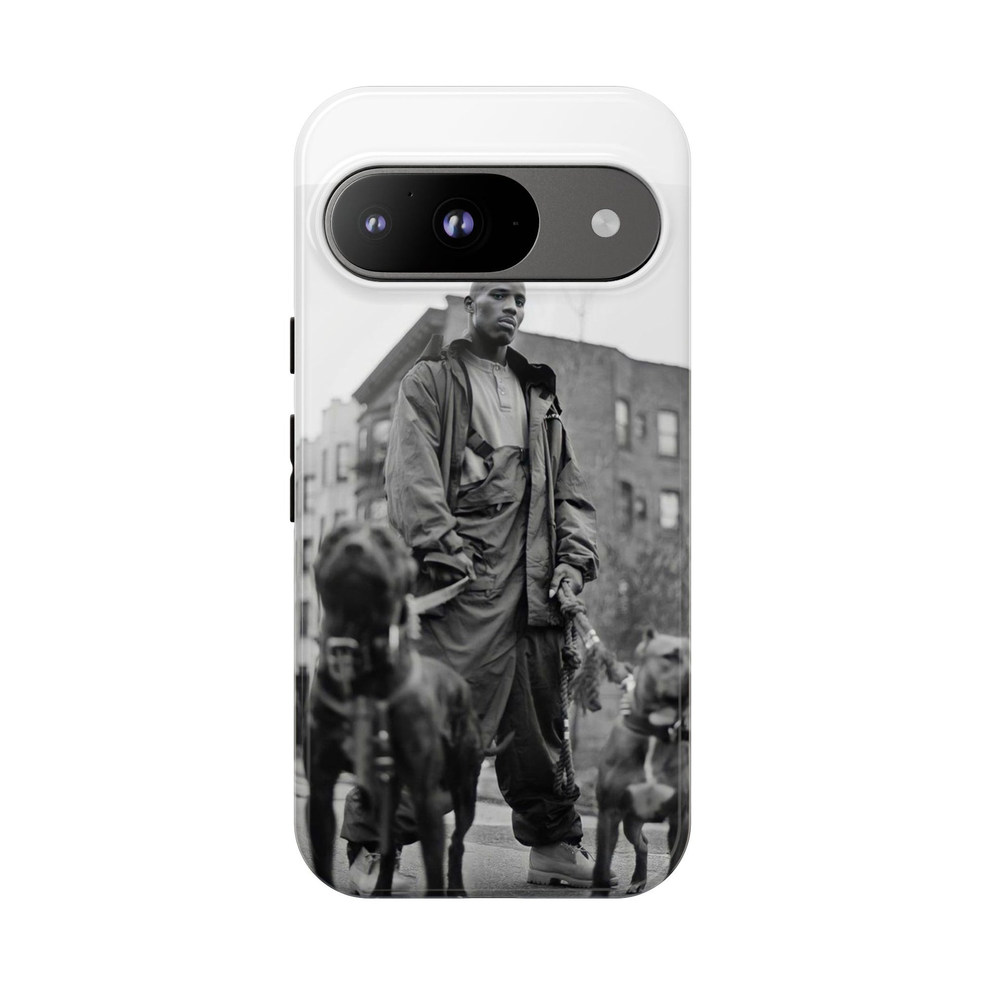 Black & White DMX Tough Phone Case, Urban Style Cover, Pet Lover Gift, Trendy Cell Phone Accessory, Durable Protection