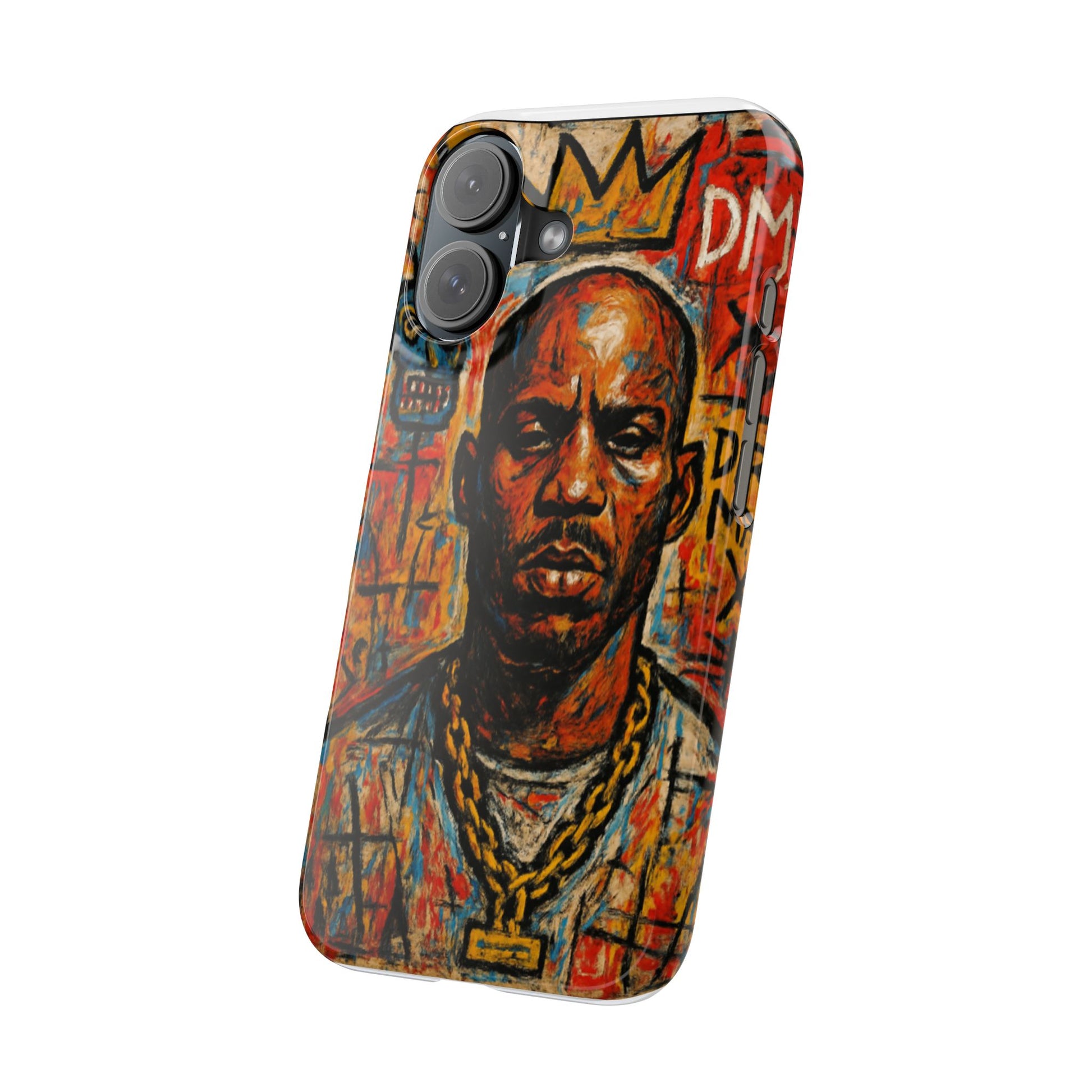 Vibrant Slim Phone Cases for Music Lovers, Unique Art Cases, DMX Tribute, Hip-Hop Accessories, Basquiat style artwork