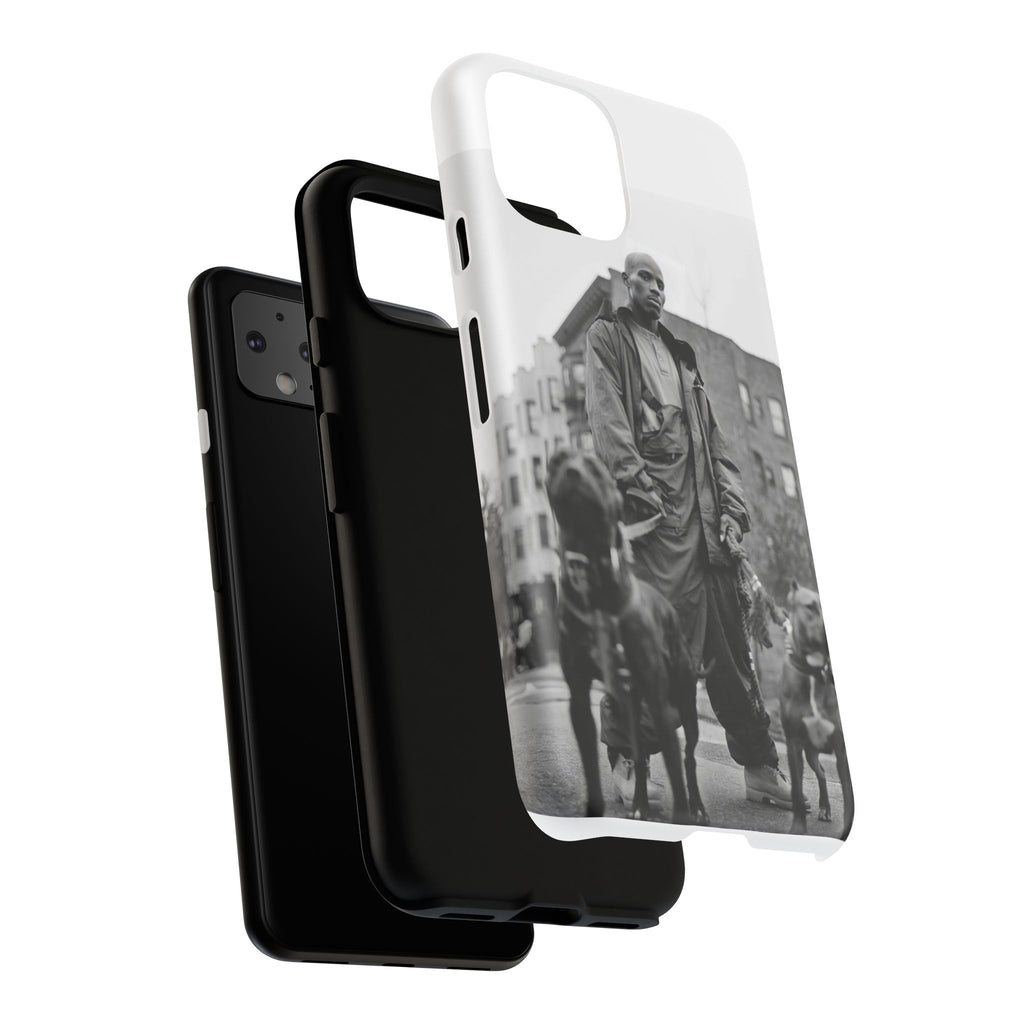 Black & White DMX Tough Phone Case, Urban Style Cover, Pet Lover Gift, Trendy Cell Phone Accessory, Durable Protection