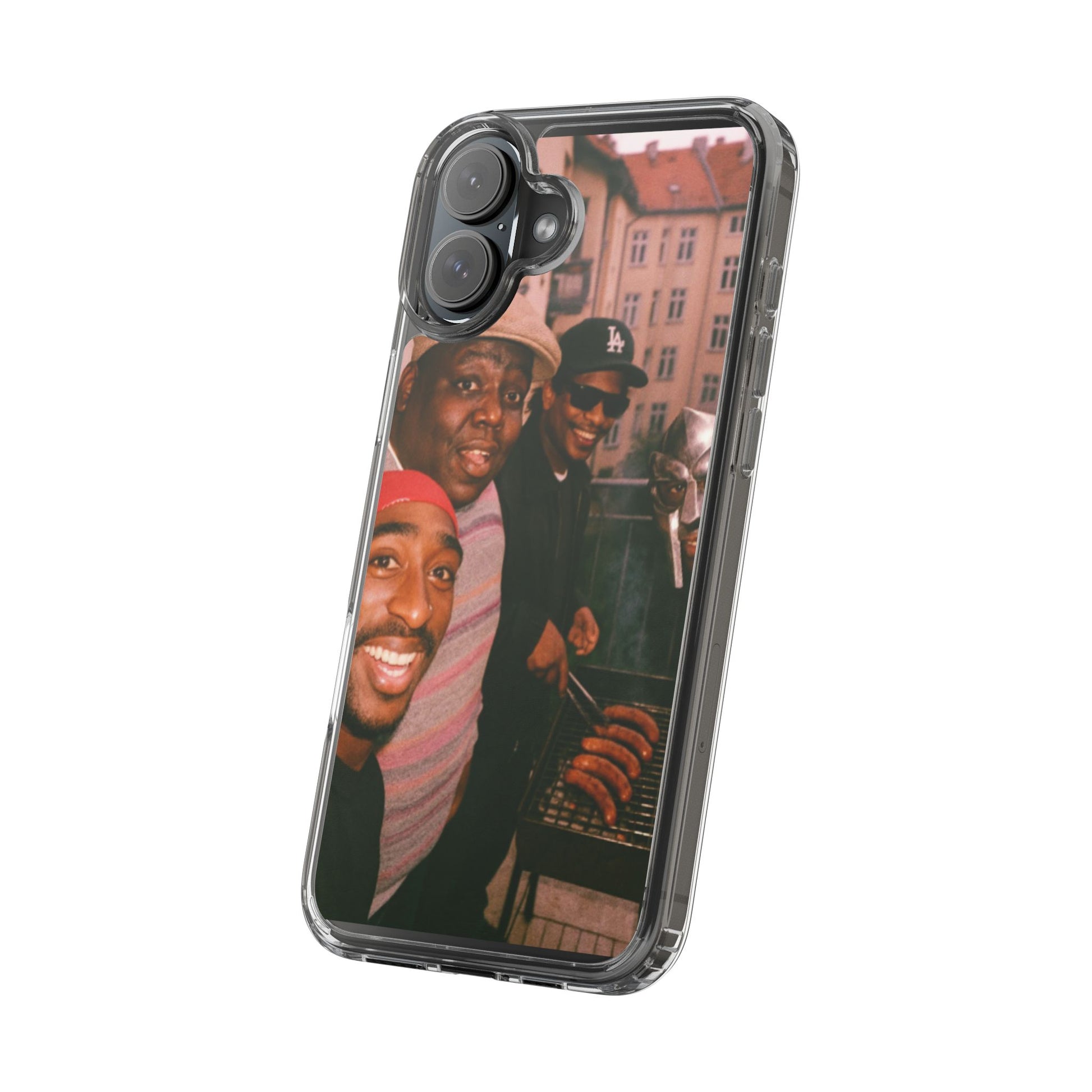 Hip-Hop Legends Clear Case for iPhone, Vintage Rapper Phone Cover, Clear TPU Case, Music Lover Gift, Pop Culture Accessories
