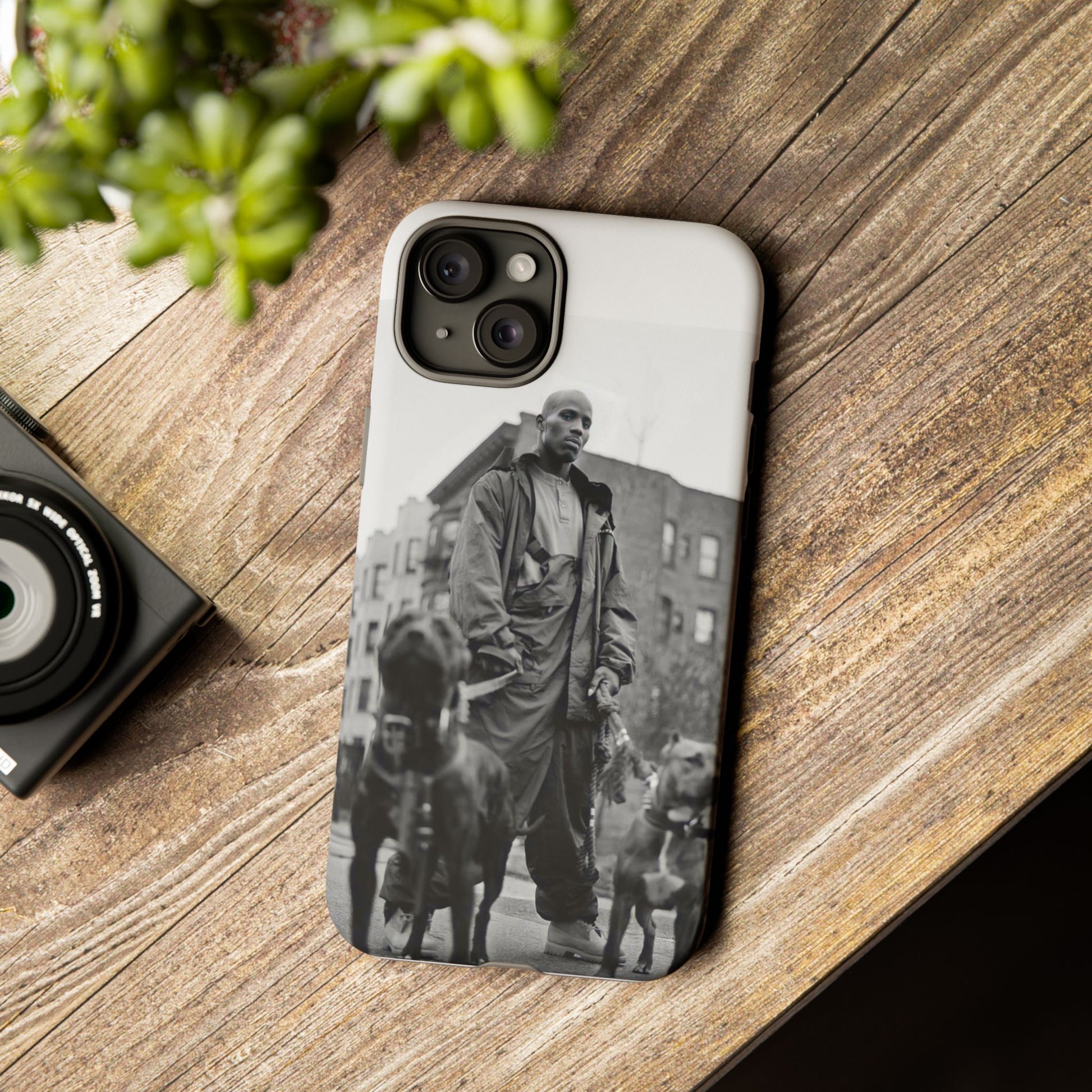 Black & White DMX Tough Phone Case, Urban Style Cover, Pet Lover Gift, Trendy Cell Phone Accessory, Durable Protection