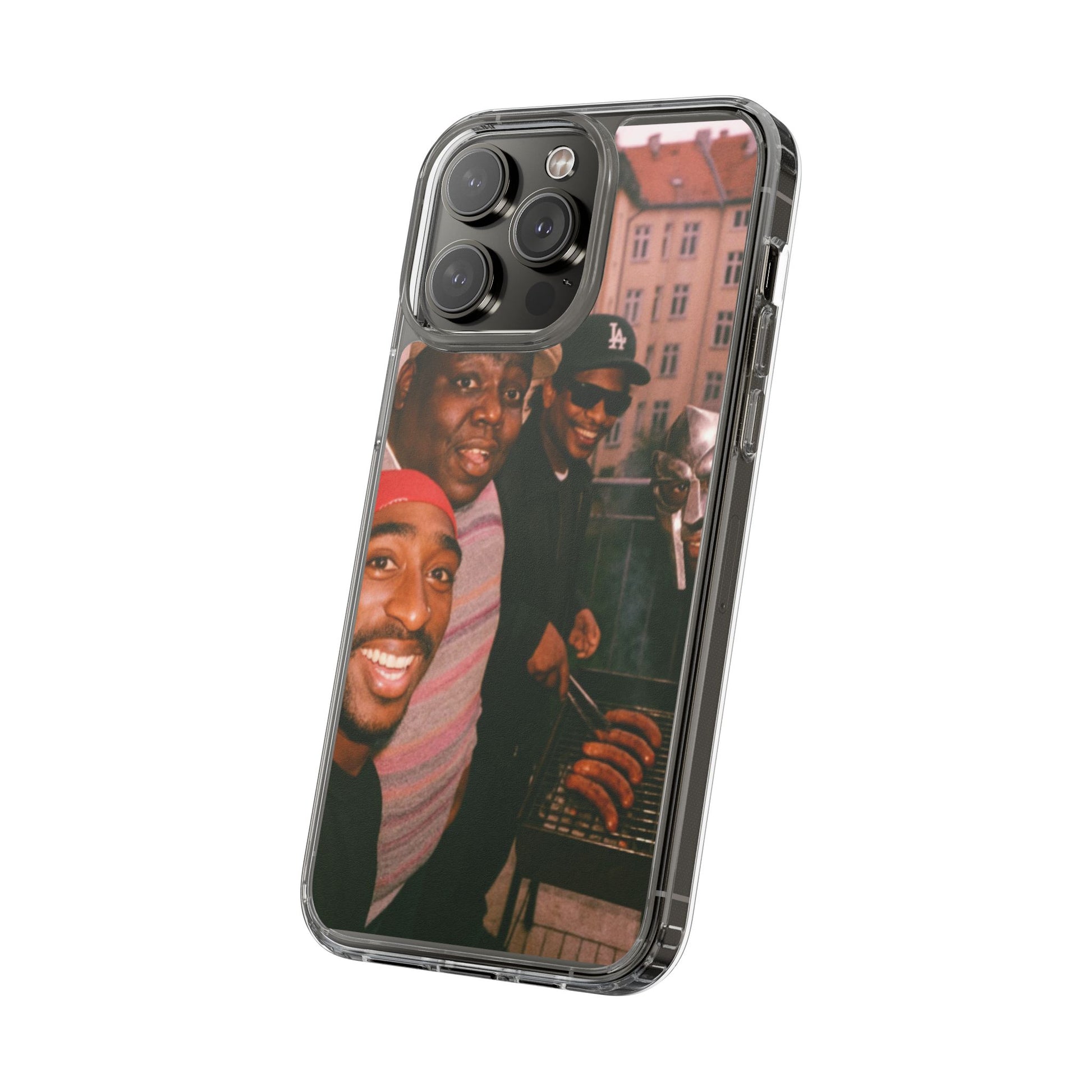 Hip-Hop Legends Clear Case for iPhone, Vintage Rapper Phone Cover, Clear TPU Case, Music Lover Gift, Pop Culture Accessories