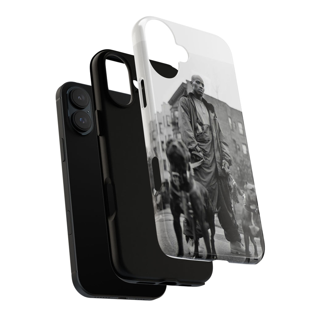 Black & White DMX Tough Phone Case, Urban Style Cover, Pet Lover Gift, Trendy Cell Phone Accessory, Durable Protection