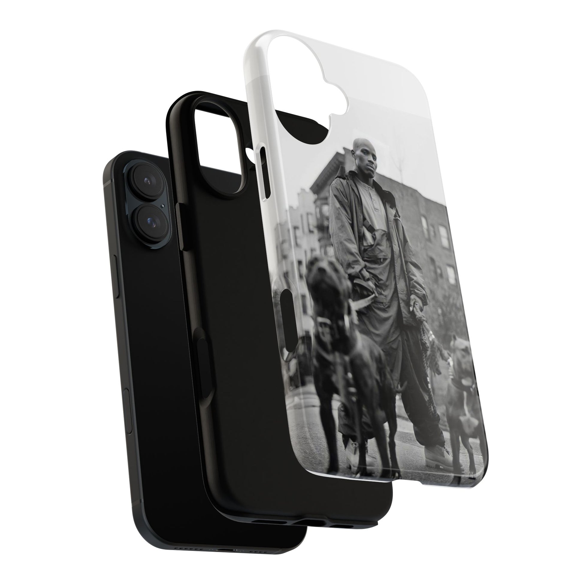 Black & White DMX Tough Phone Case, Urban Style Cover, Pet Lover Gift, Trendy Cell Phone Accessory, Durable Protection