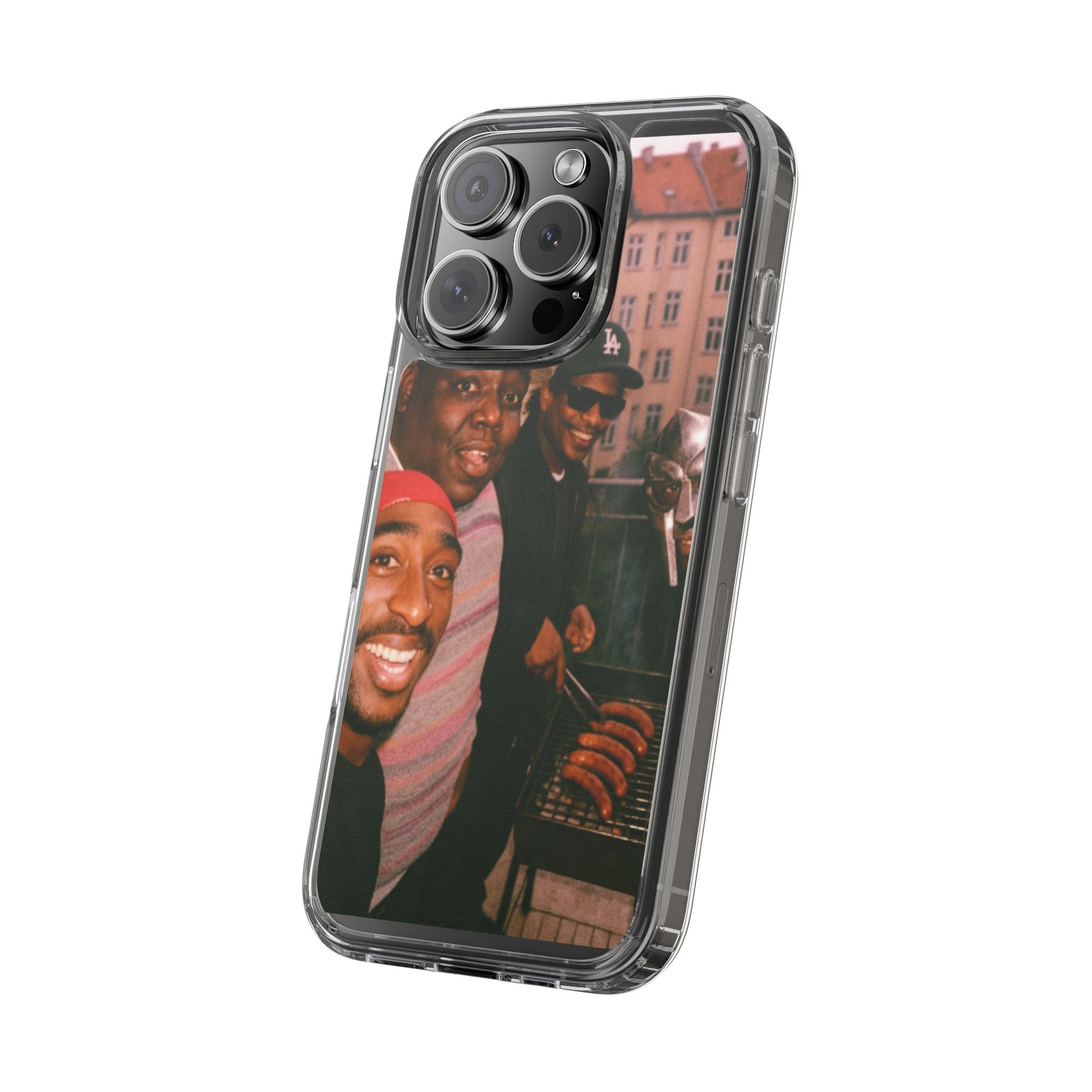 Hip-Hop Legends Clear Case for iPhone, Vintage Rapper Phone Cover, Clear TPU Case, Music Lover Gift, Pop Culture Accessories
