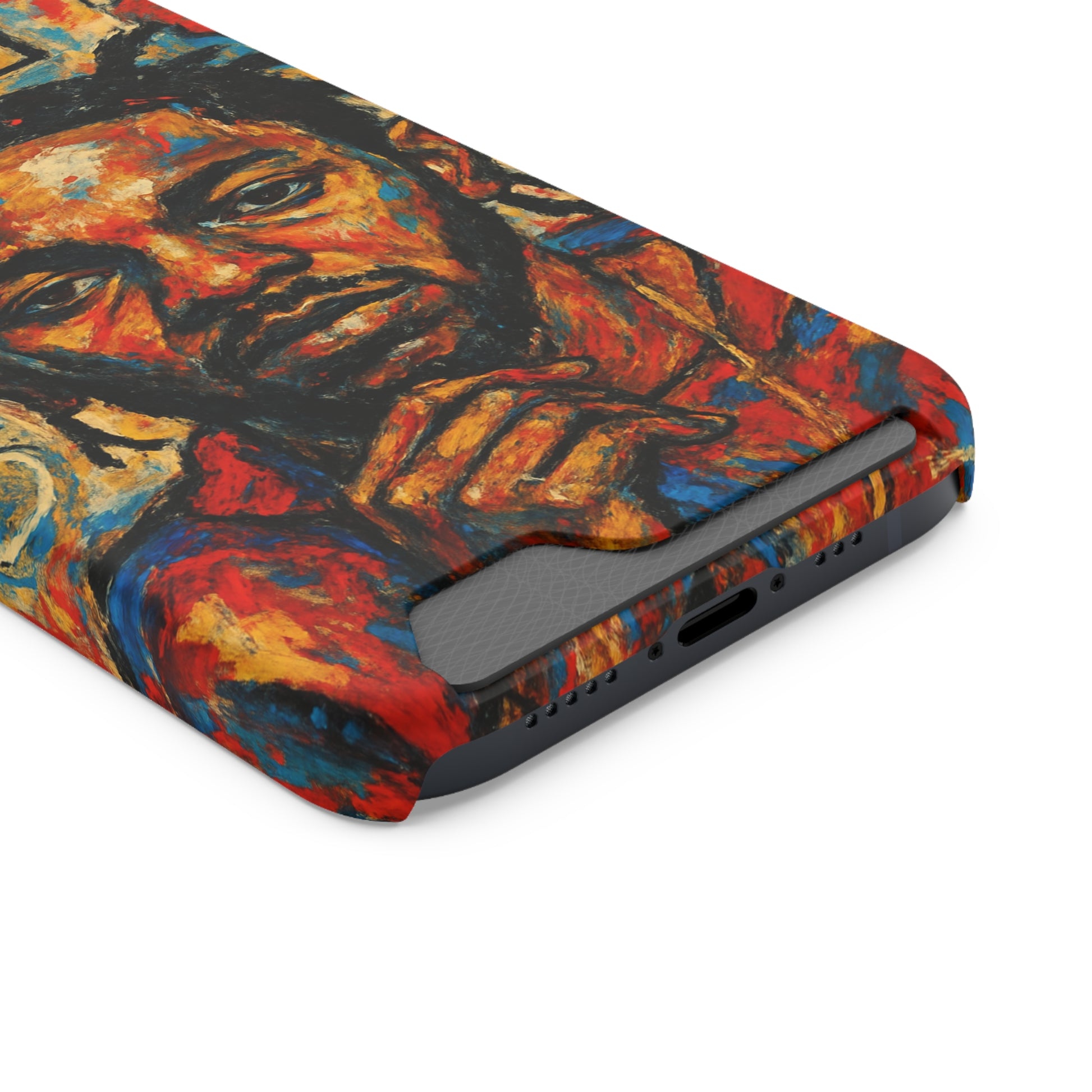 Kendrick Lamar Phone Case, Artistic Basquiat Style Card Holder Cover, Gift for Hip-Hop Fans, K Dot Unique Phone Accessory, Music Lover Essential