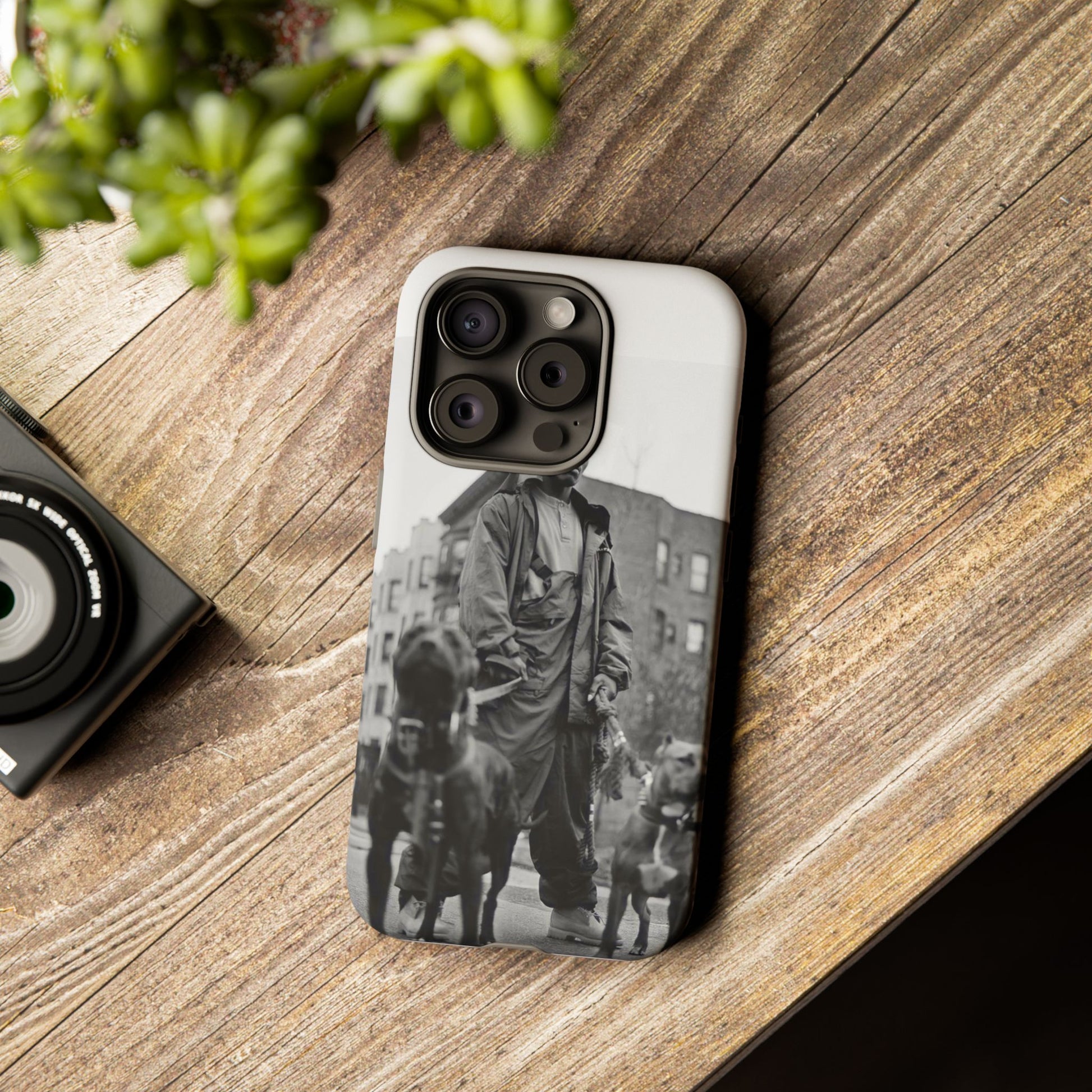 Black & White DMX Tough Phone Case, Urban Style Cover, Pet Lover Gift, Trendy Cell Phone Accessory, Durable Protection