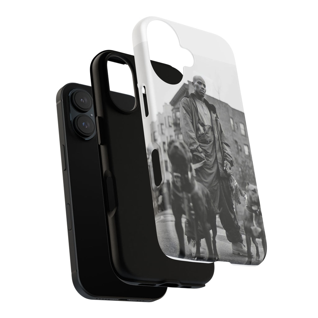 Black & White DMX Tough Phone Case, Urban Style Cover, Pet Lover Gift, Trendy Cell Phone Accessory, Durable Protection