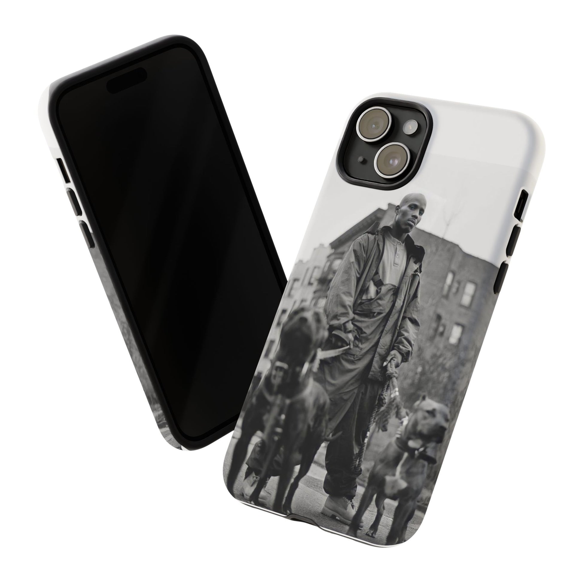 Black & White DMX Tough Phone Case, Urban Style Cover, Pet Lover Gift, Trendy Cell Phone Accessory, Durable Protection