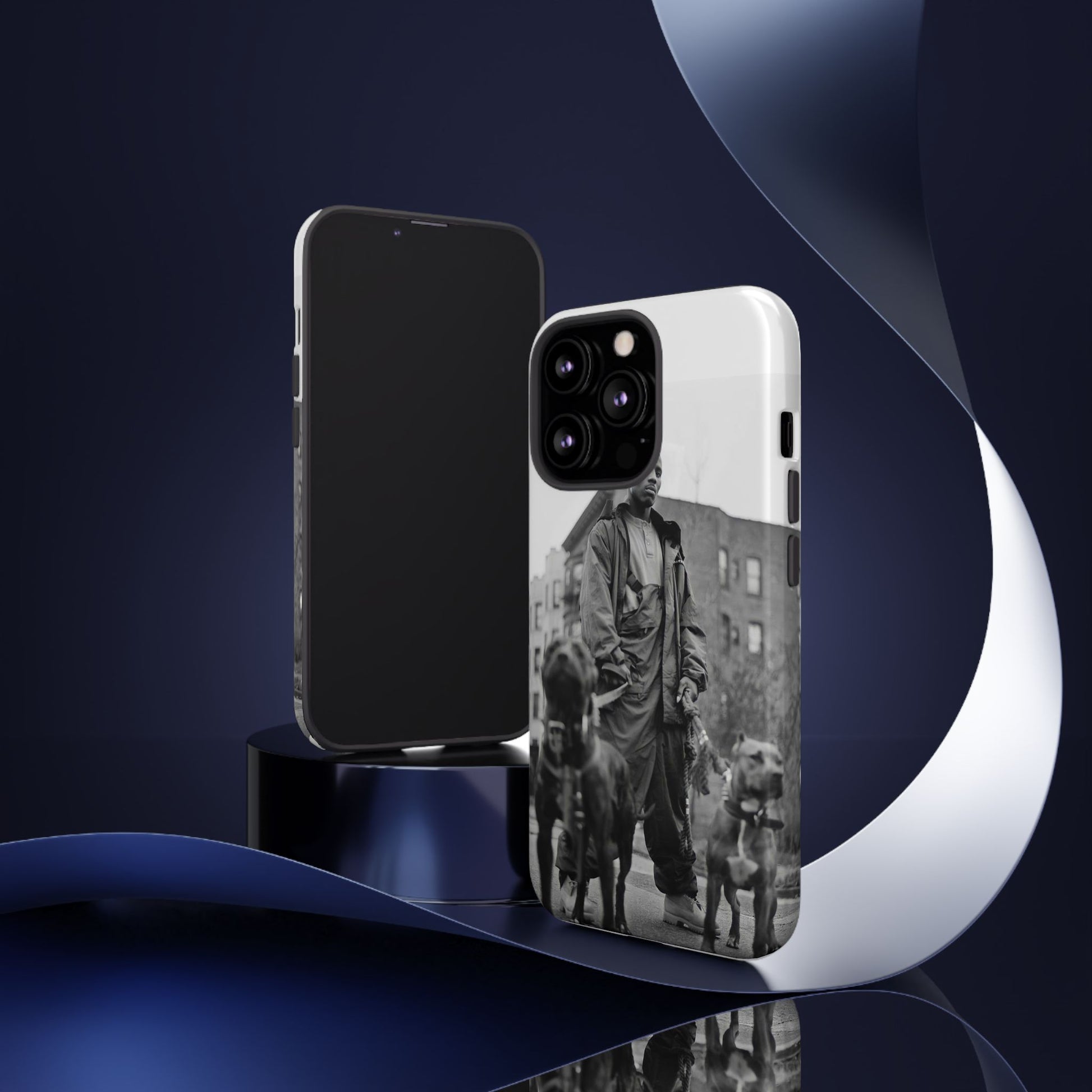 Black & White DMX Tough Phone Case, Urban Style Cover, Pet Lover Gift, Trendy Cell Phone Accessory, Durable Protection