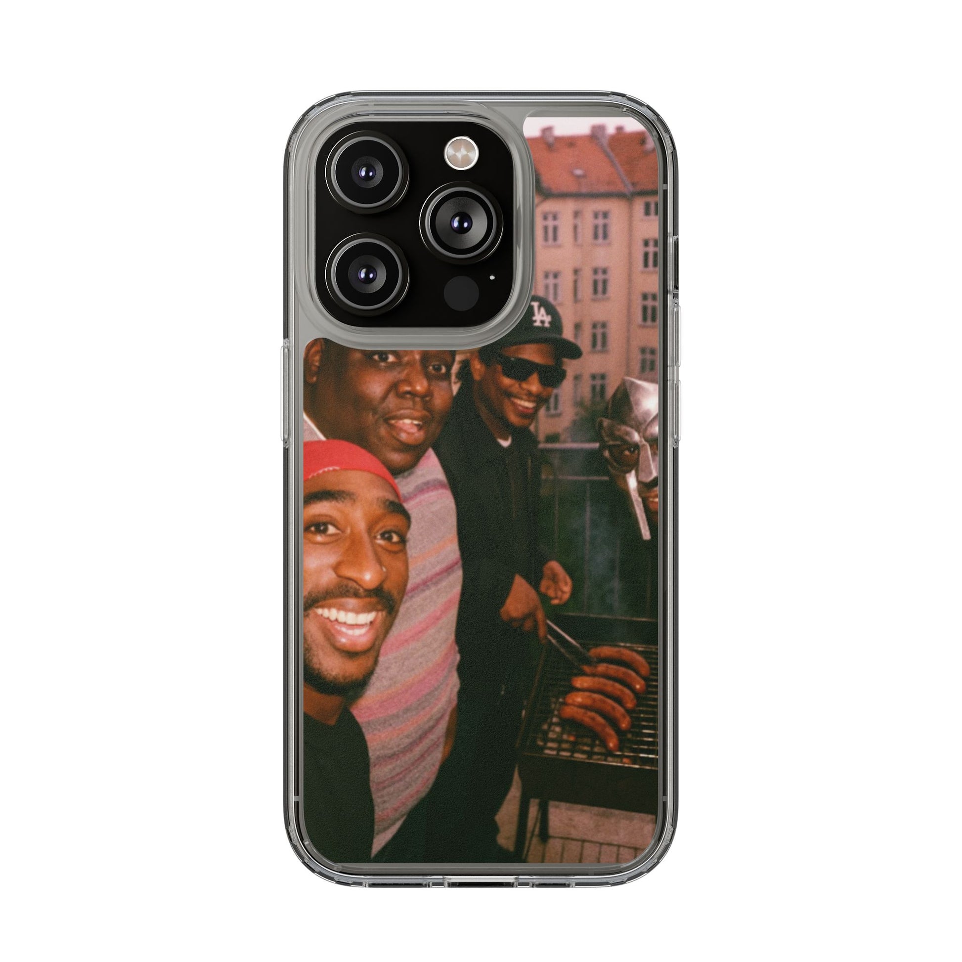 Hip-Hop Legends Clear Case for iPhone, Vintage Rapper Phone Cover, Clear TPU Case, Music Lover Gift, Pop Culture Accessories