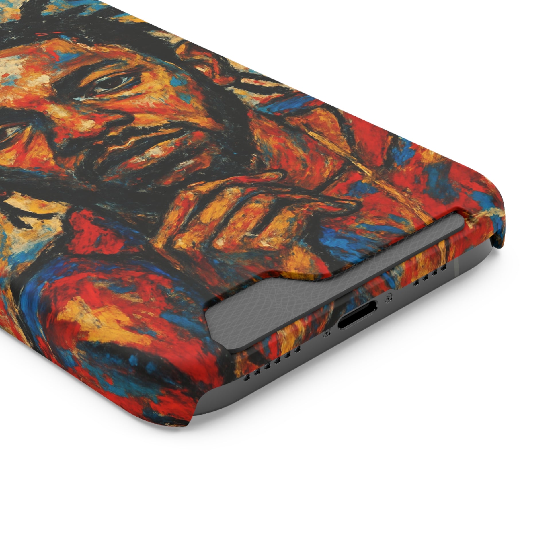 Kendrick Lamar Phone Case, Artistic Basquiat Style Card Holder Cover, Gift for Hip-Hop Fans, K Dot Unique Phone Accessory, Music Lover Essential