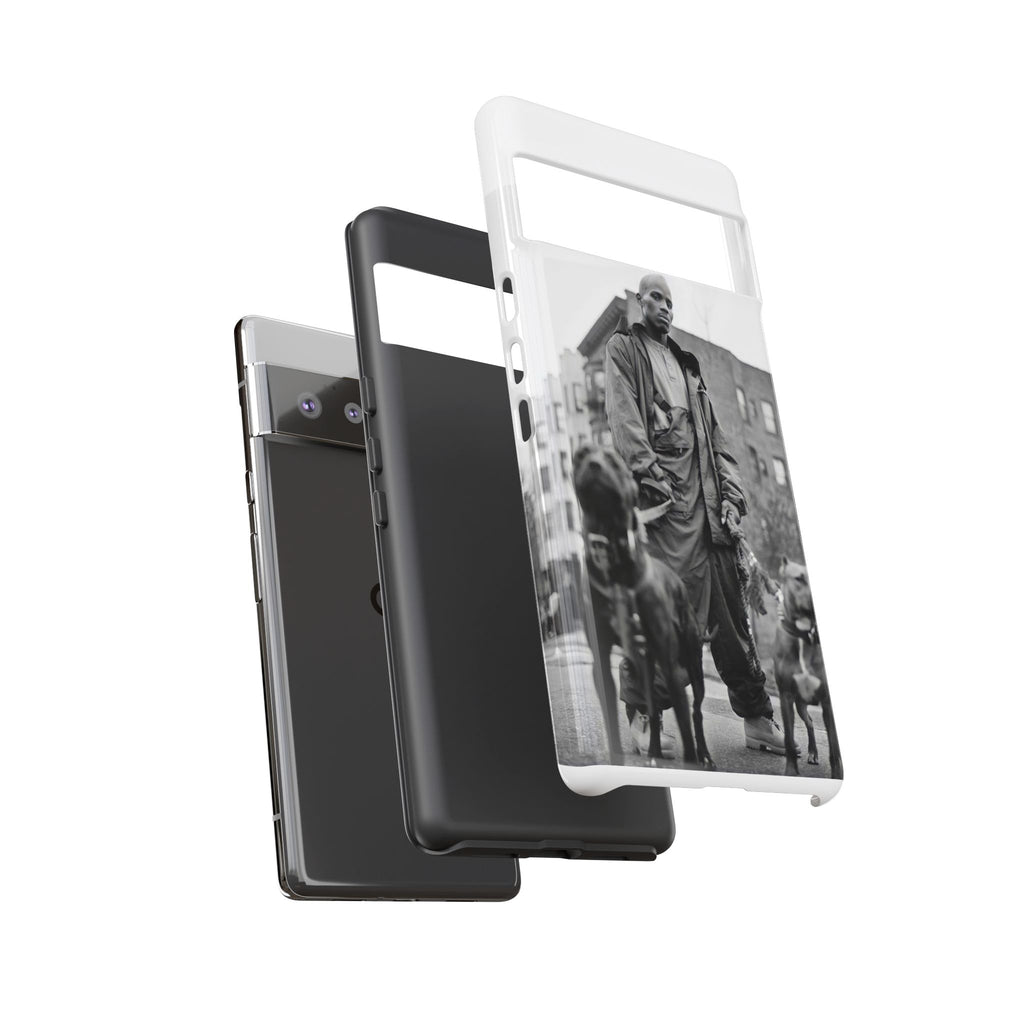 Black & White DMX Tough Phone Case, Urban Style Cover, Pet Lover Gift, Trendy Cell Phone Accessory, Durable Protection