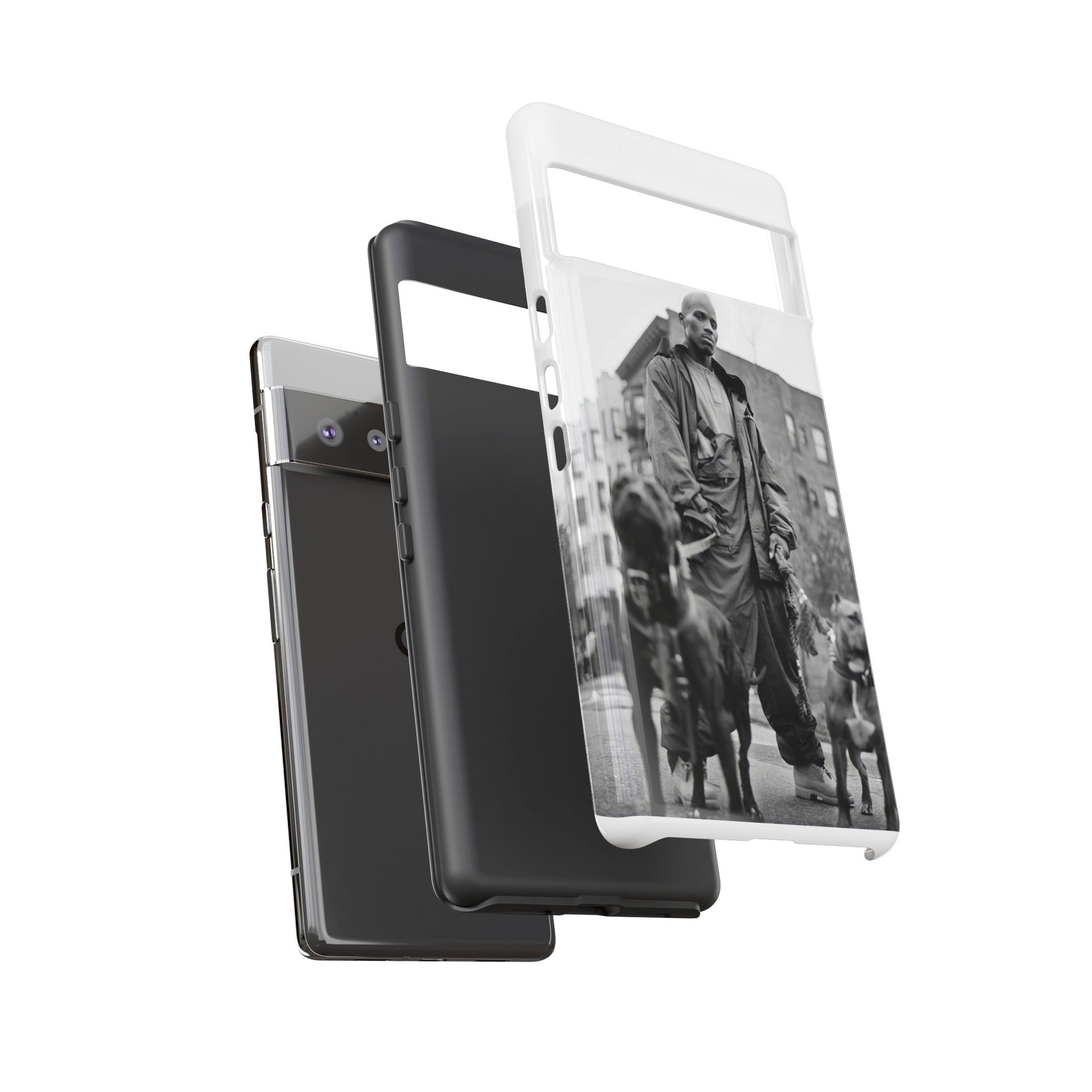 Black & White DMX Tough Phone Case, Urban Style Cover, Pet Lover Gift, Trendy Cell Phone Accessory, Durable Protection