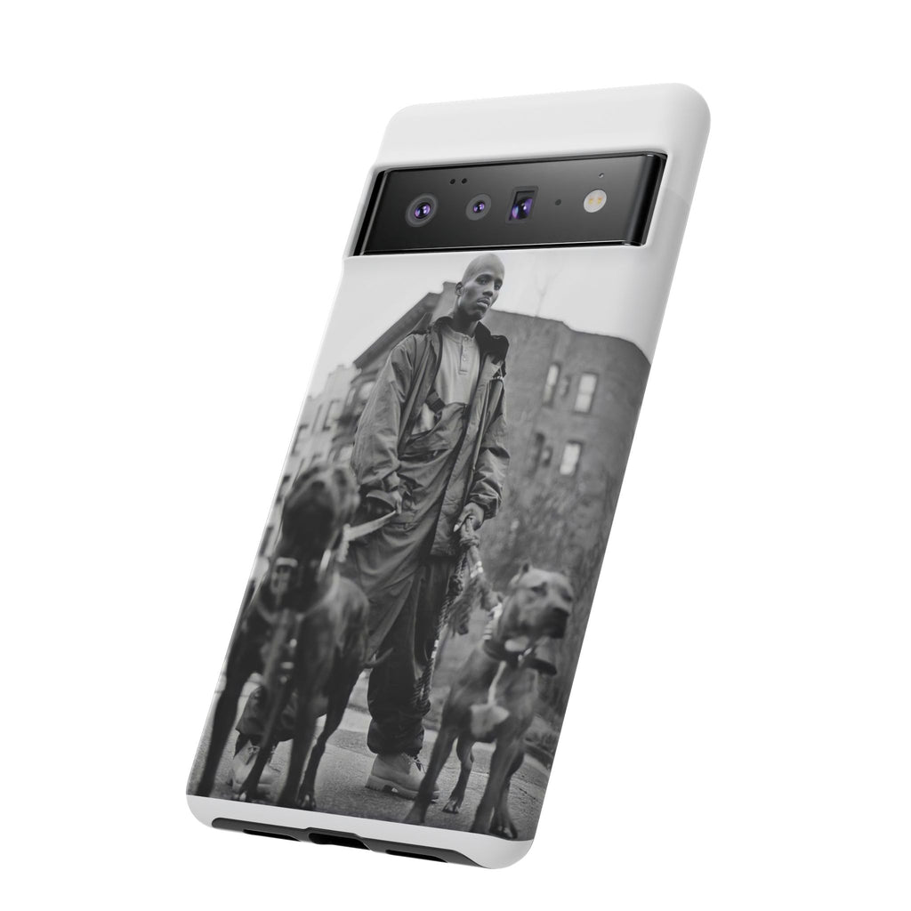 Black & White DMX Tough Phone Case, Urban Style Cover, Pet Lover Gift, Trendy Cell Phone Accessory, Durable Protection