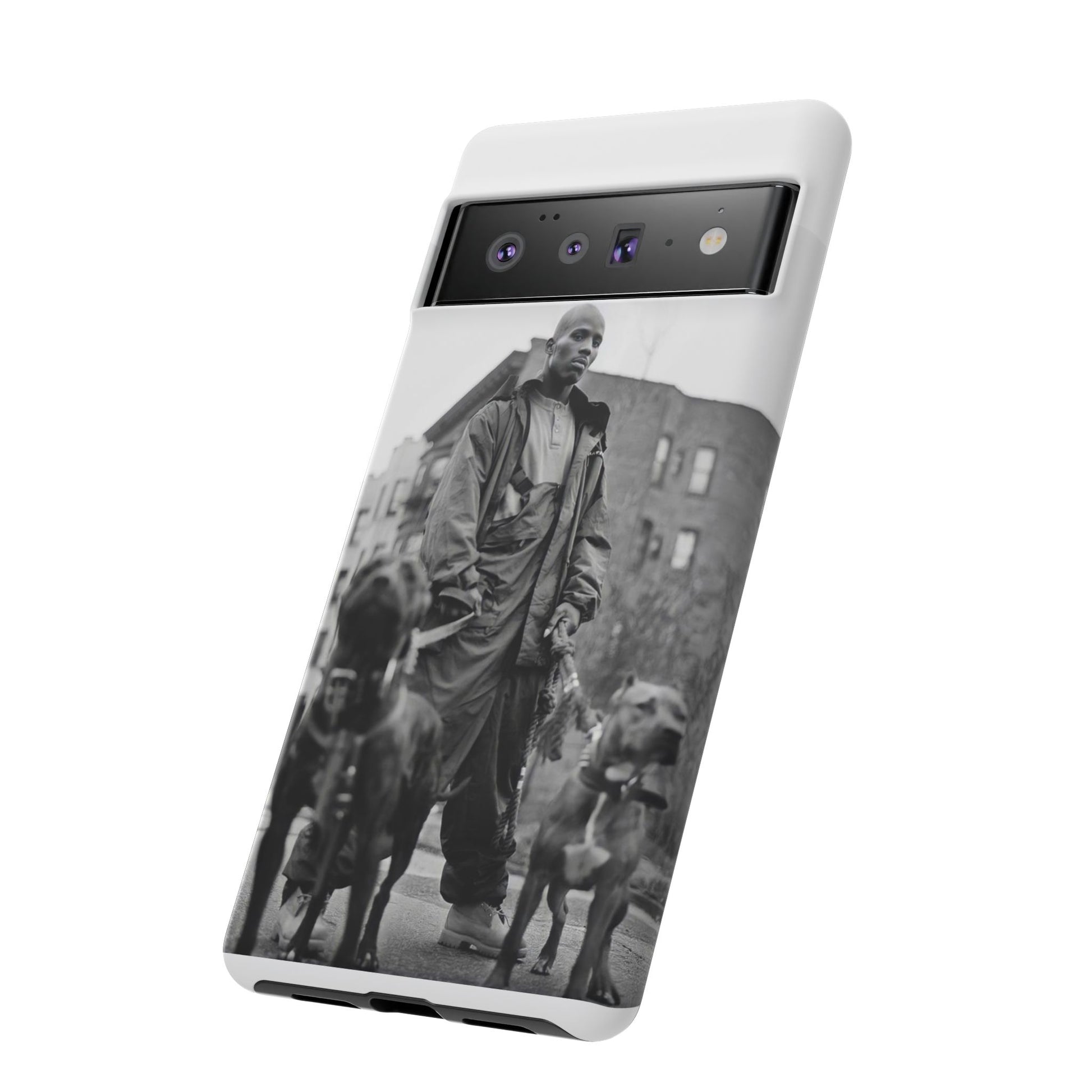Black & White DMX Tough Phone Case, Urban Style Cover, Pet Lover Gift, Trendy Cell Phone Accessory, Durable Protection
